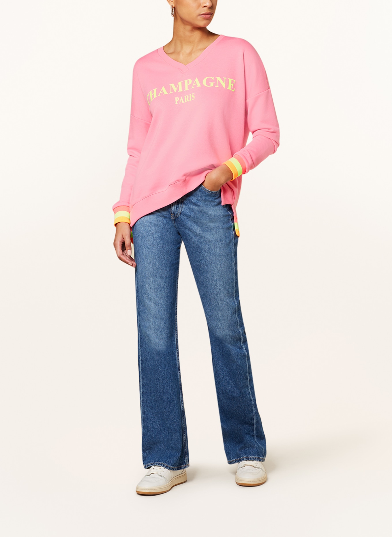 miss goodlife Sweatshirt, Color: PINK/ NEON YELLOW/ NEON ORANGE (Image 2)