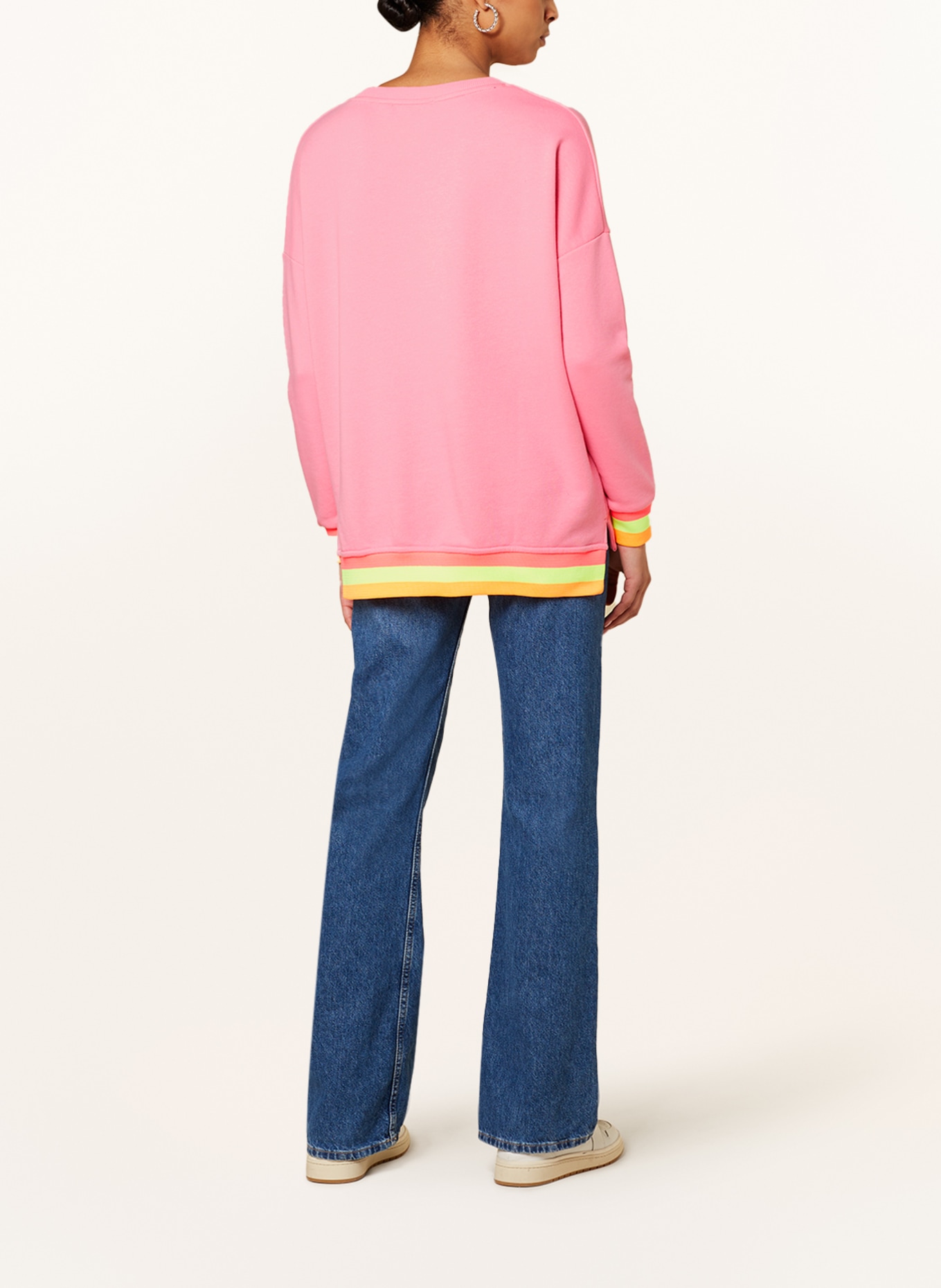 miss goodlife Sweatshirt, Color: PINK/ NEON YELLOW/ NEON ORANGE (Image 3)