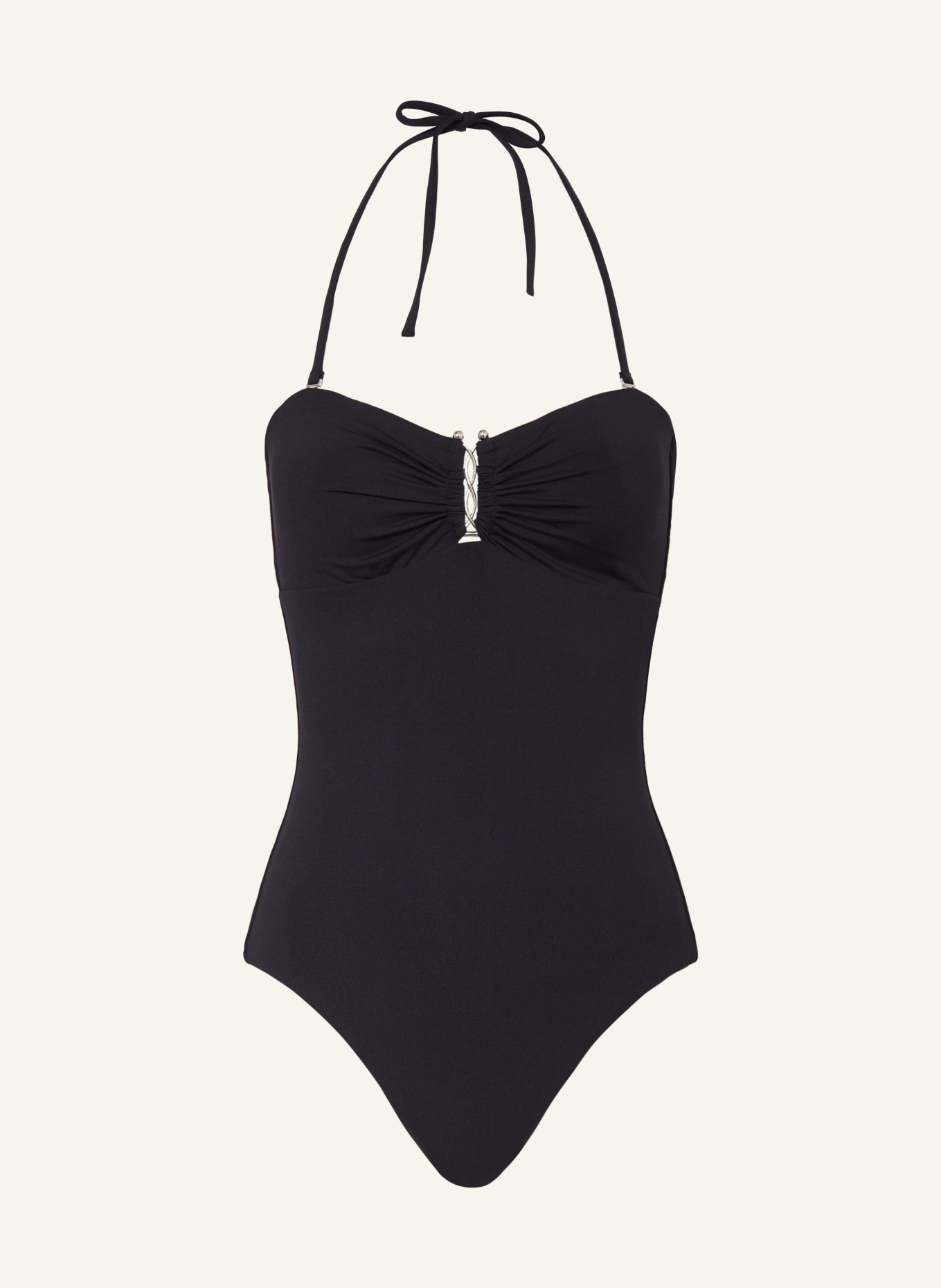 IODUS Bandeau swimsuit AQUILA, Color: BLACK (Image 1)