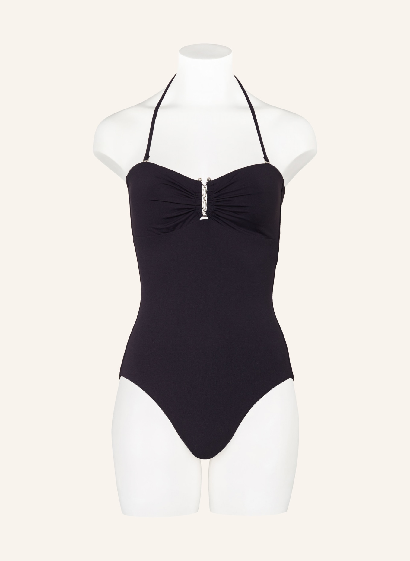 IODUS Bandeau swimsuit AQUILA, Color: BLACK (Image 2)
