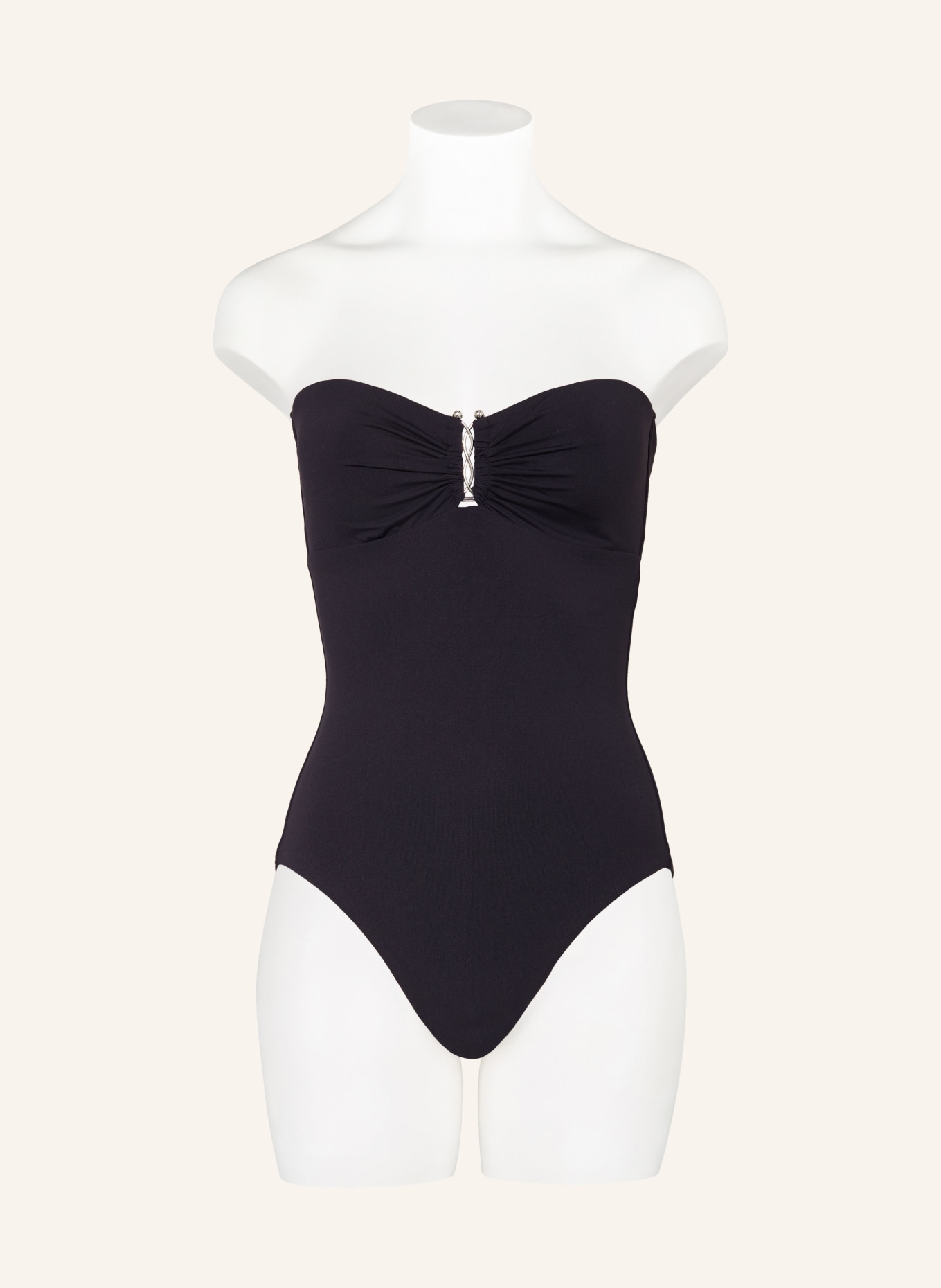 IODUS Bandeau swimsuit AQUILA, Color: BLACK (Image 4)