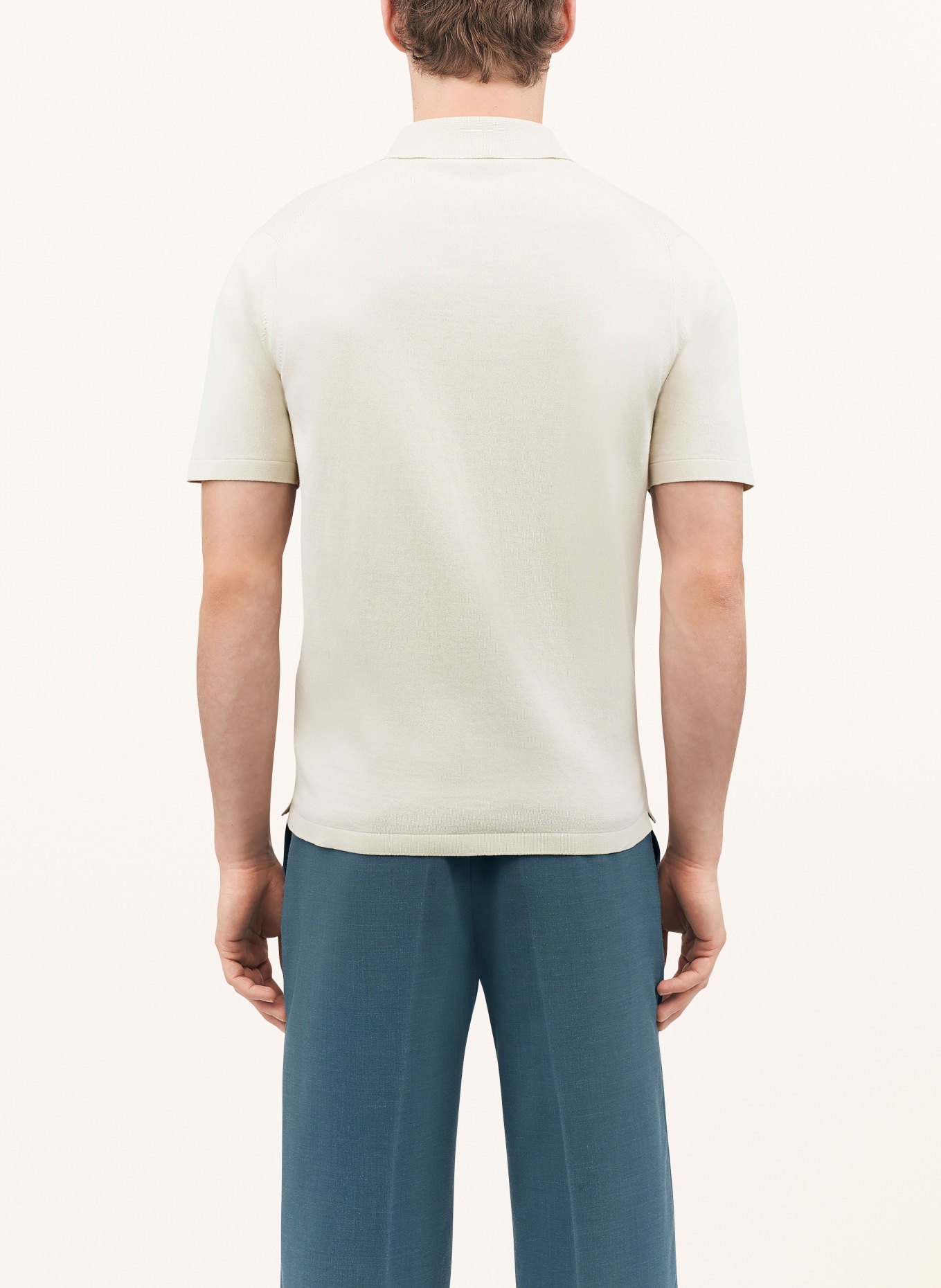 TIGER OF SWEDEN Piqué polo shirt ORBIT, Color: ECRU (Image 3)