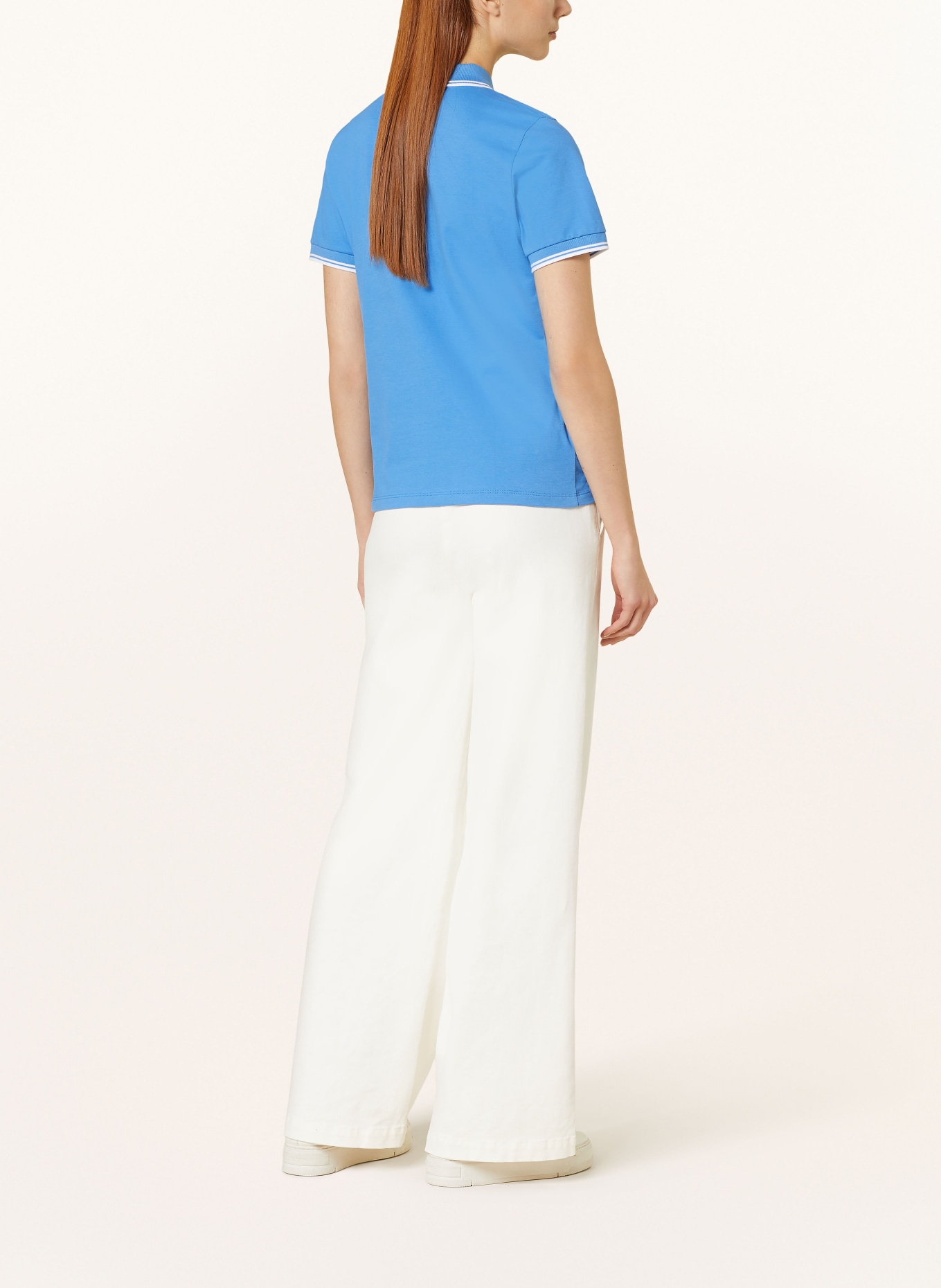 darling harbour Pique polo shirt, Color: AZURBLAU/WEISS (Image 3)