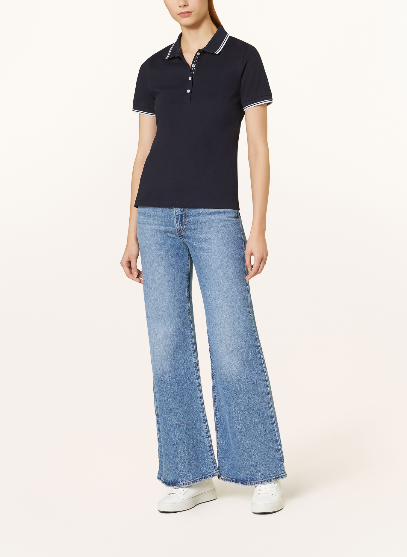 darling harbour Pique polo shirt, Color: MARINE/WEISS (Image 2)