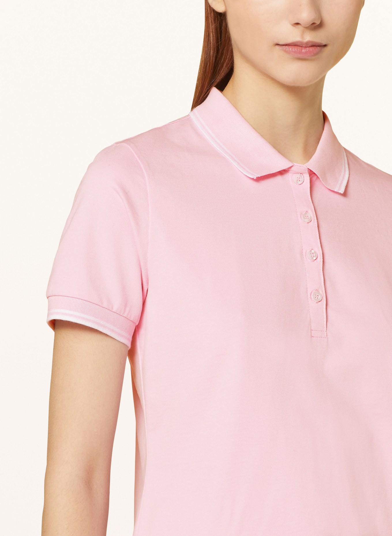 darling harbour Pique polo shirt, Color: BABYROSA/WEISS (Image 4)