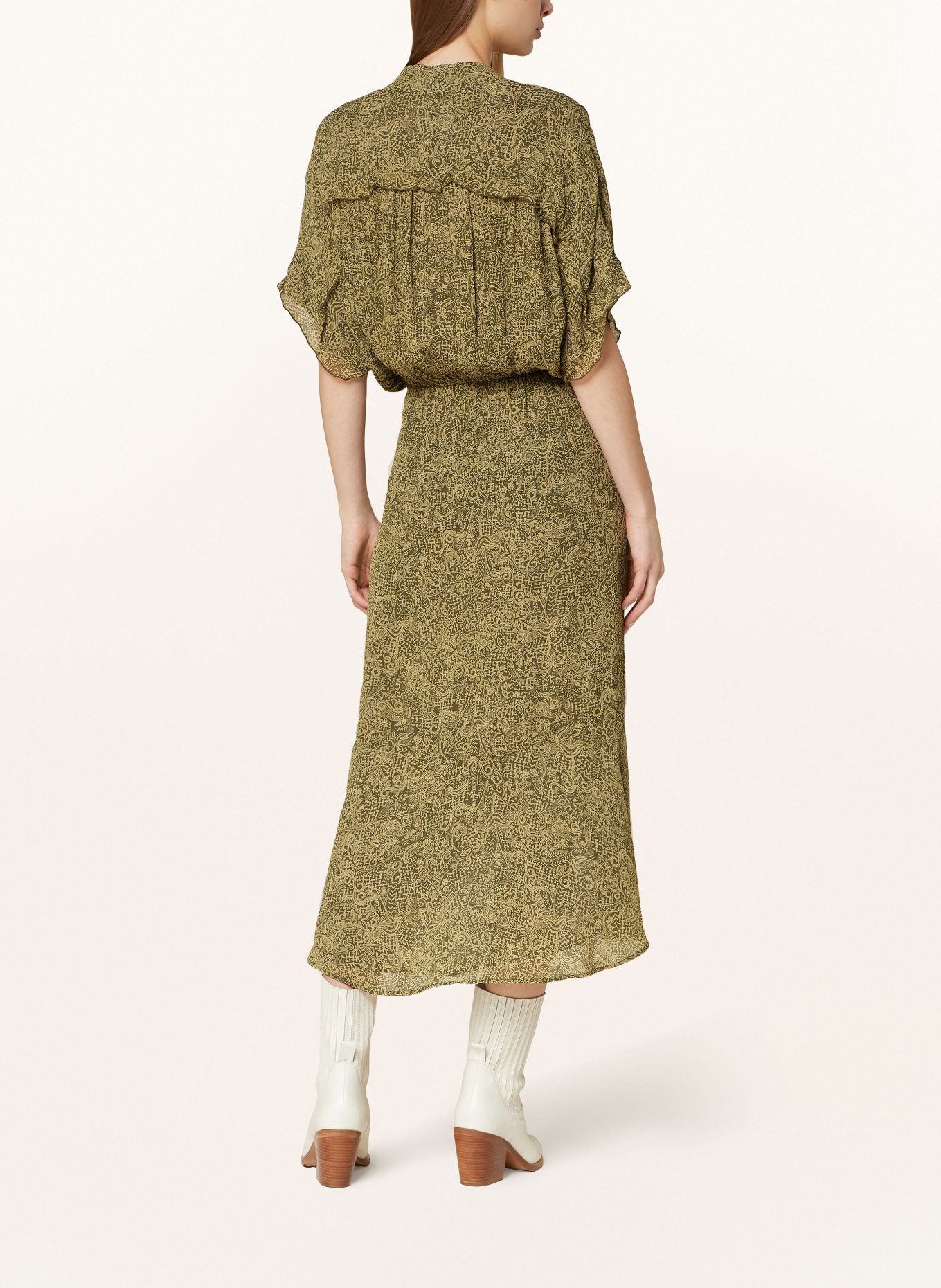 Lala Berlin Dress DILYANA with ruffles, Color: OLIVE/ KHAKI (Image 3)
