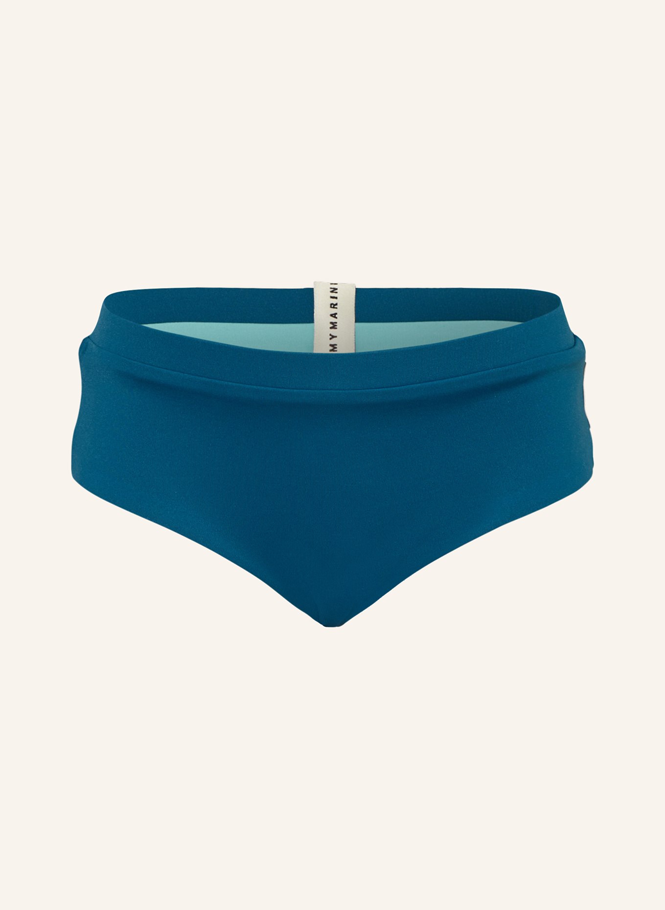 MYMARINI Basic-Bikini-Hose MINI zum Wenden mit UV-Schutz 50+, Farbe: PETROL/ MINT (Bild 1)