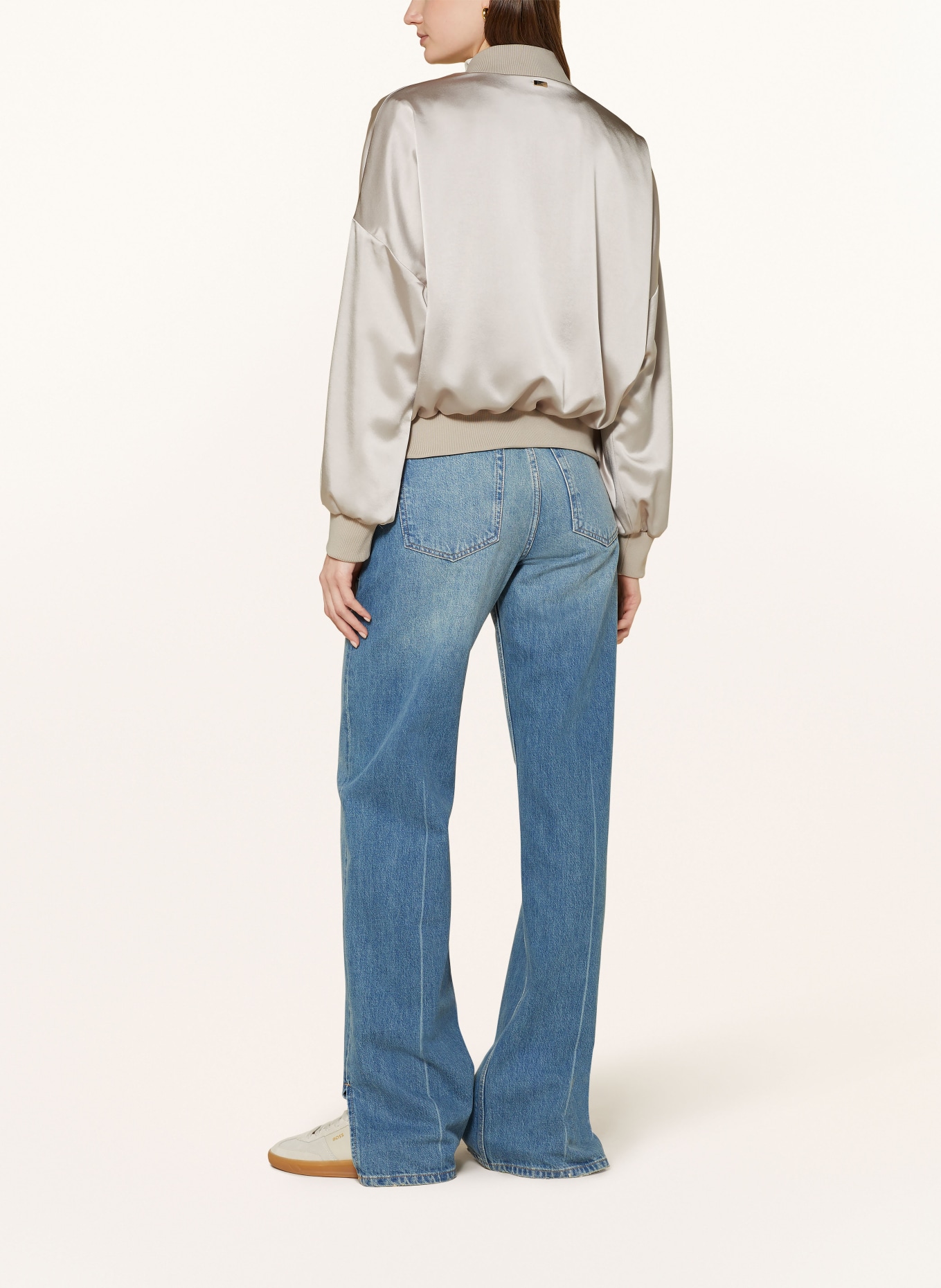 HERNO Satin blouse, Color: BEIGE (Image 3)