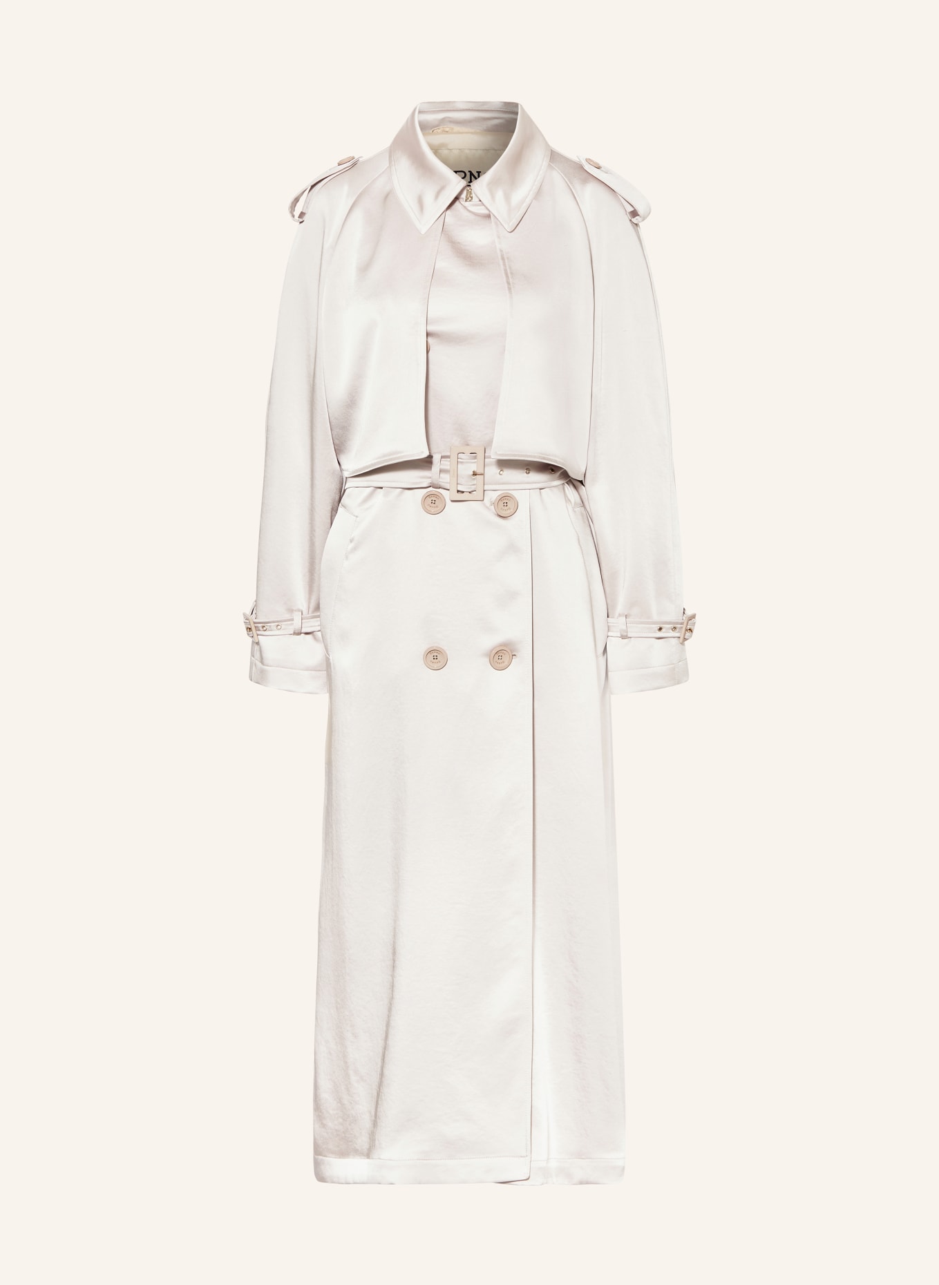 HERNO Satin trench coat, Color: BEIGE (Image 1)