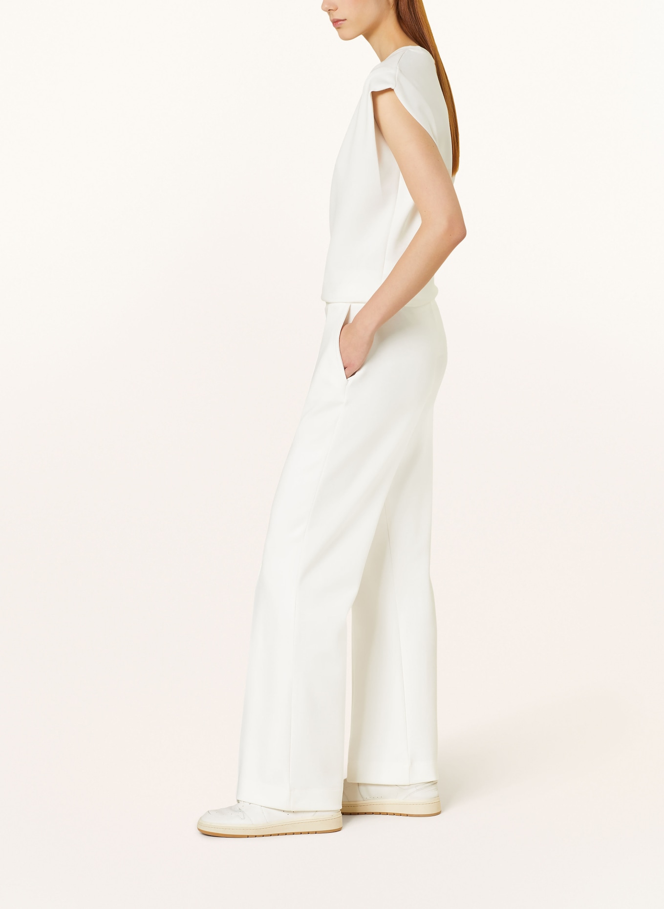 darling harbour Wide leg trousers, Color: OFFWHITE (Image 4)