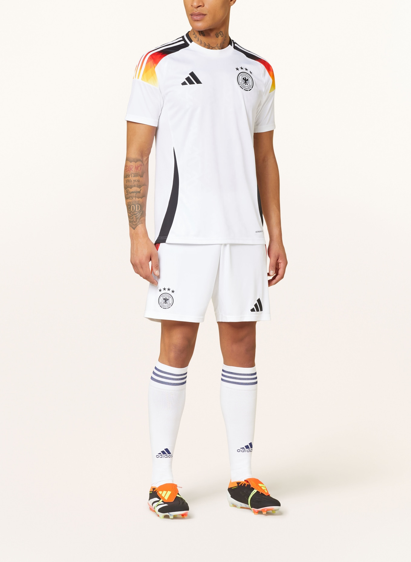 adidas Home kit jersey GERMANY 24 for men, Color: WHITE/ BLACK/ RED (Image 2)