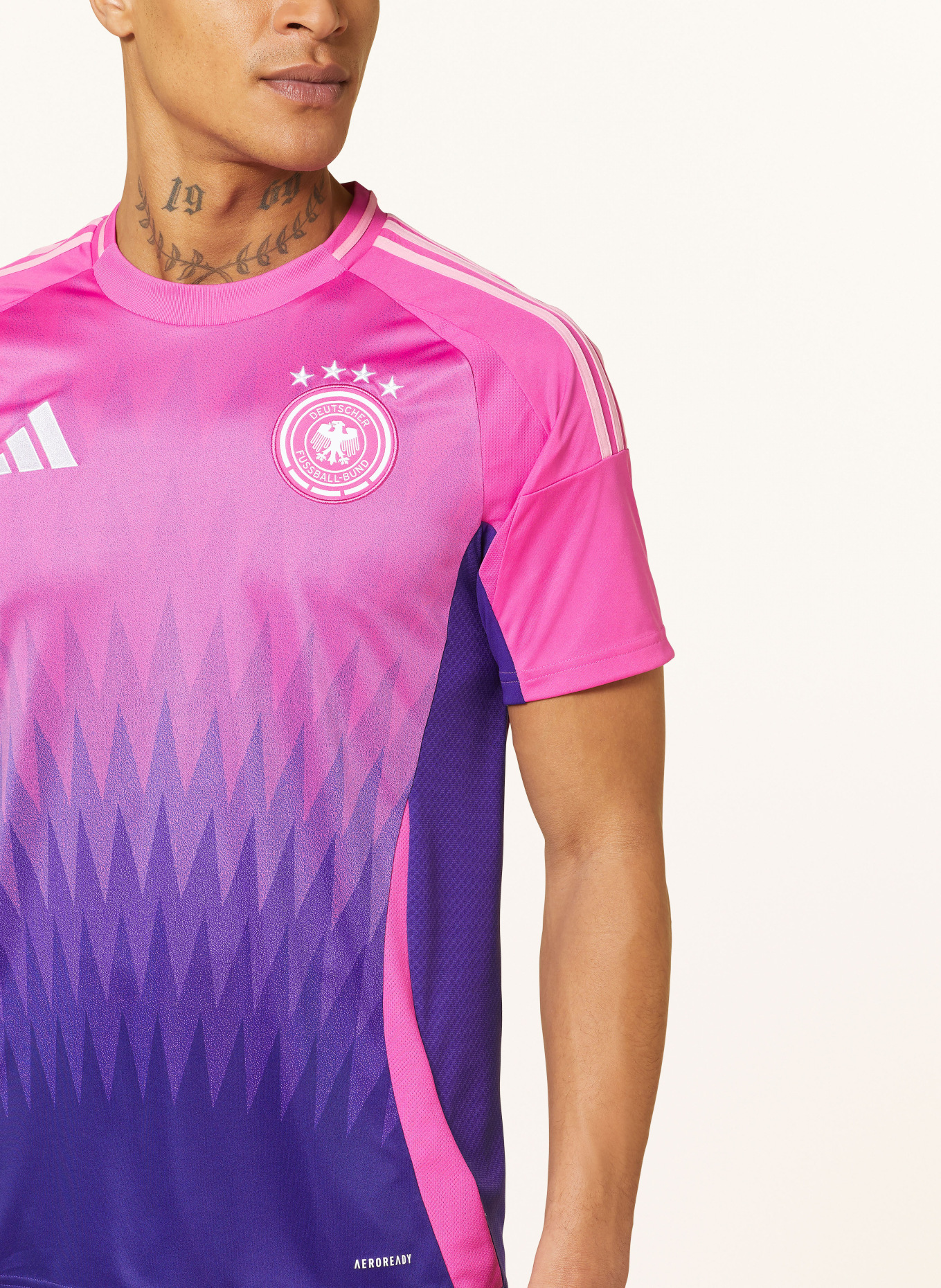 adidas Away kit jersey GERMANY 24 for men, Color: FUCHSIA/ PURPLE/ DARK PURPLE (Image 4)