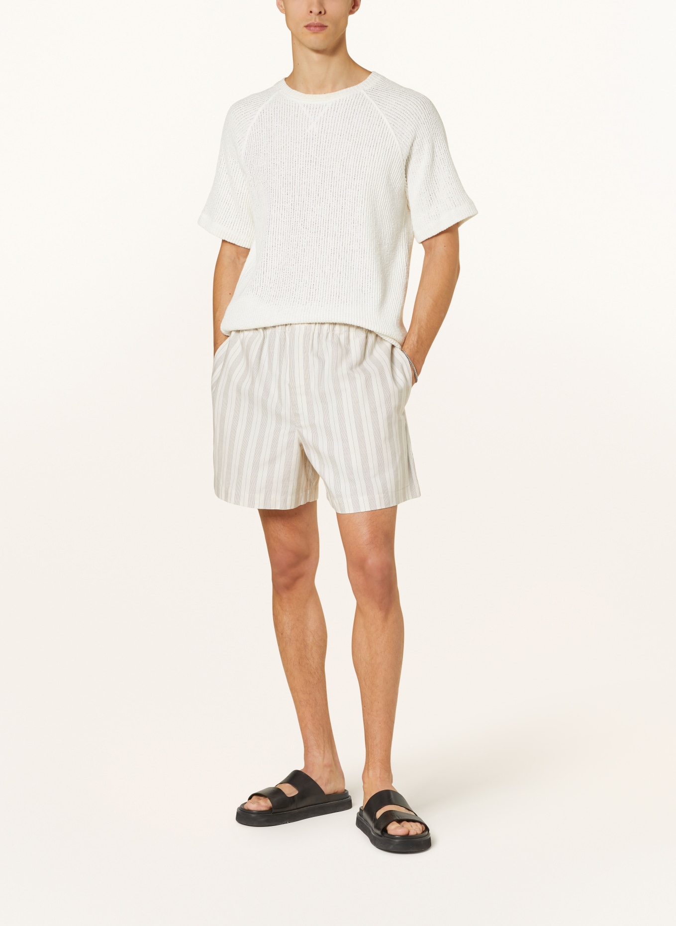 CLOSED Shorts, Color: CREAM/ BEIGE/ TEAL (Image 2)