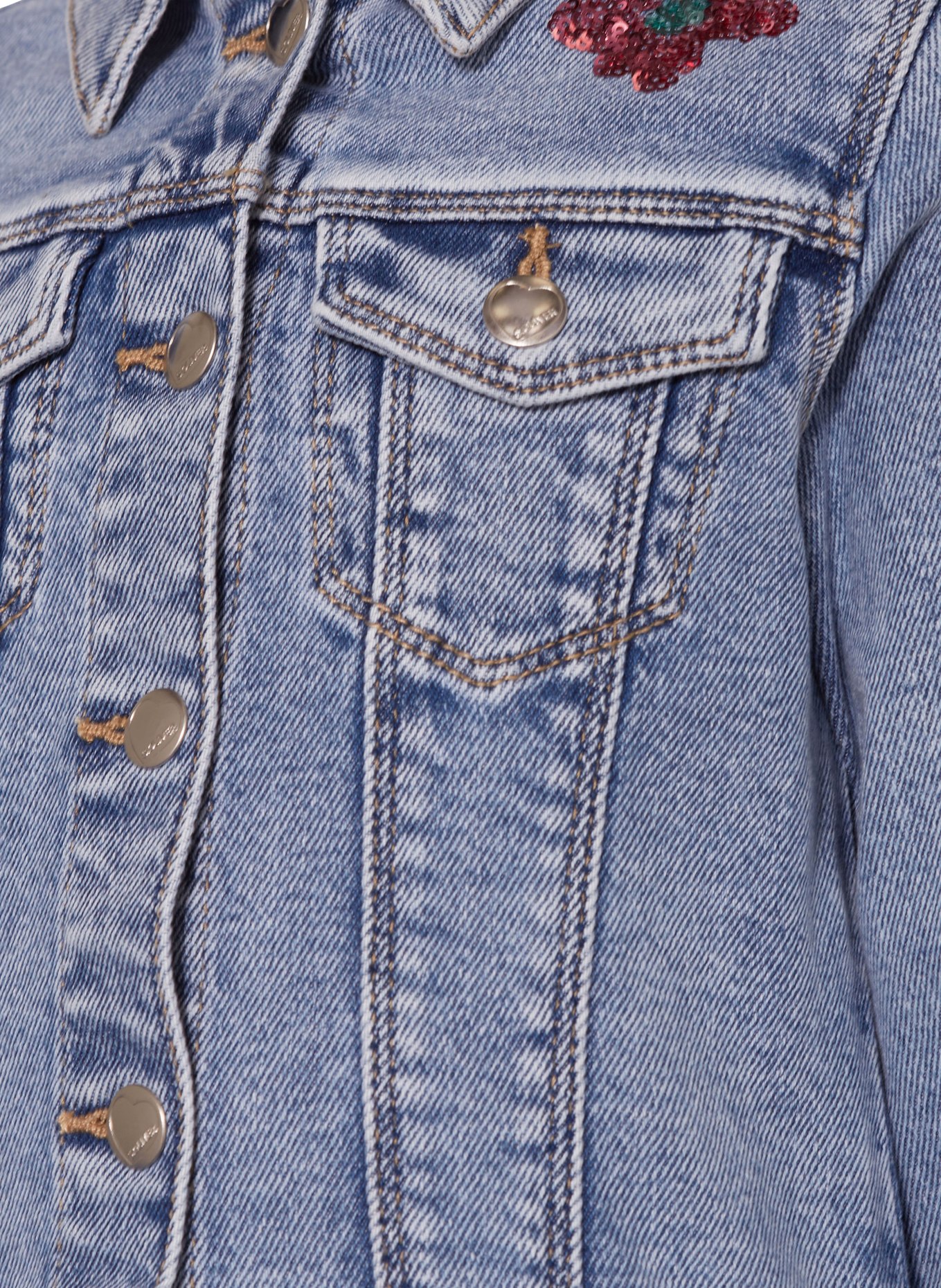 s.Oliver RED Kurtka jeansowa z cekinami, Kolor: NIEBIESKI (Obrazek 3)