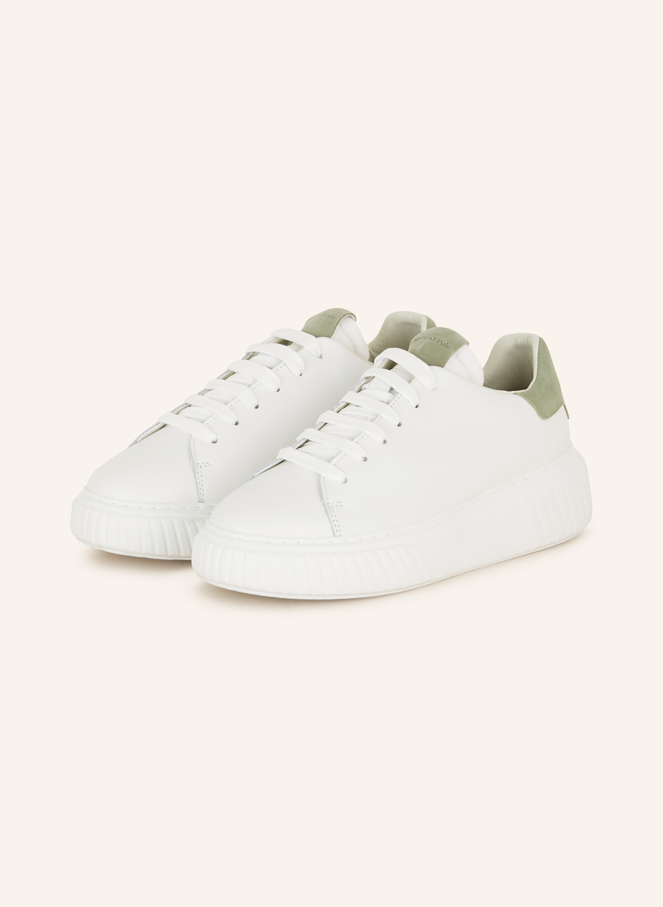 Marc O'Polo Sneakers, Color: WHITE/ LIGHT GREEN (Image 1)