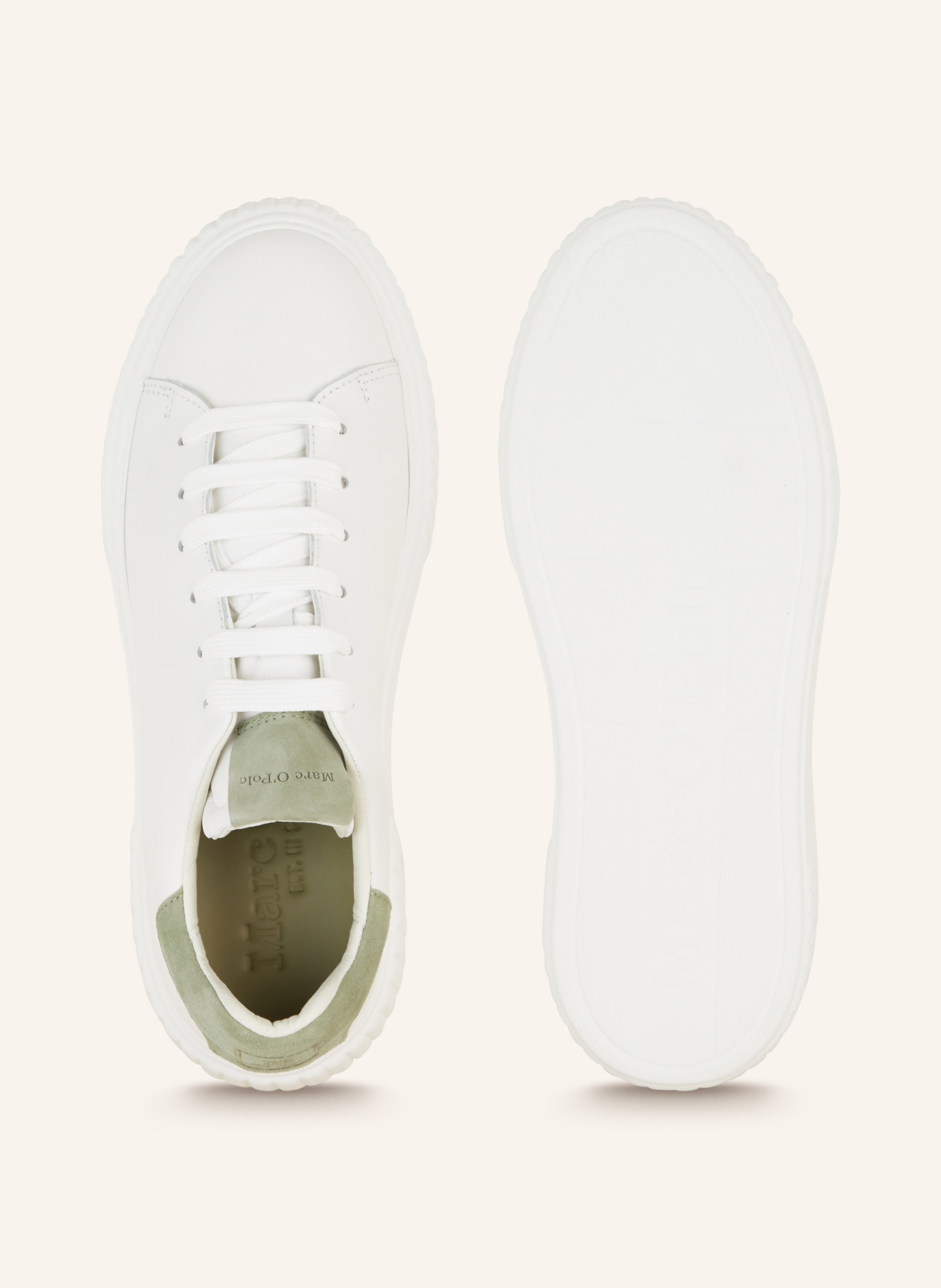 Marc O'Polo Sneakers, Color: WHITE/ LIGHT GREEN (Image 5)