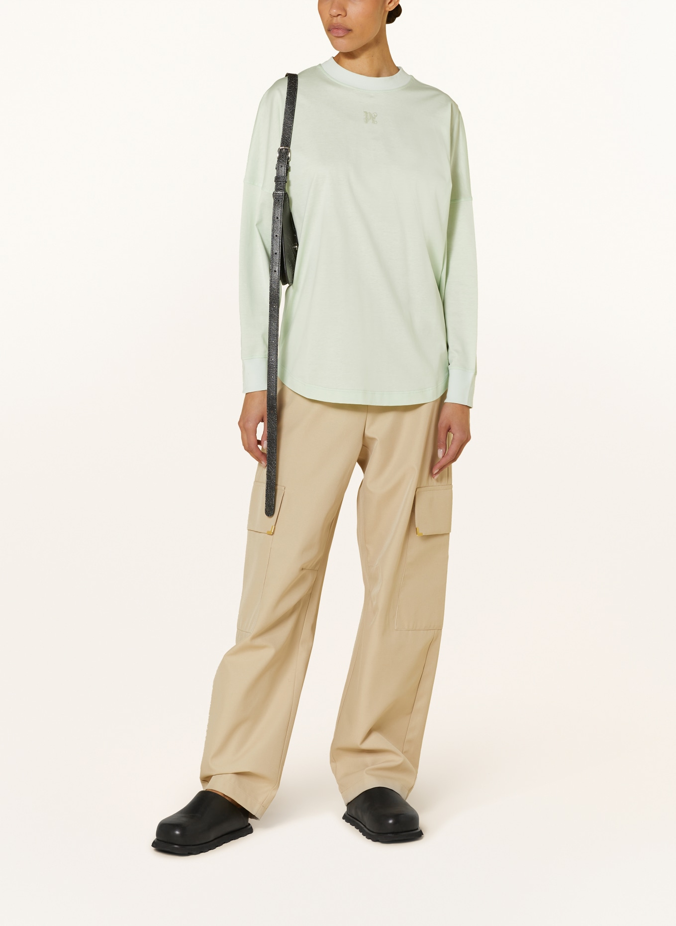 Palm Angels Long sleeve shirt, Color: LIGHT GREEN (Image 2)