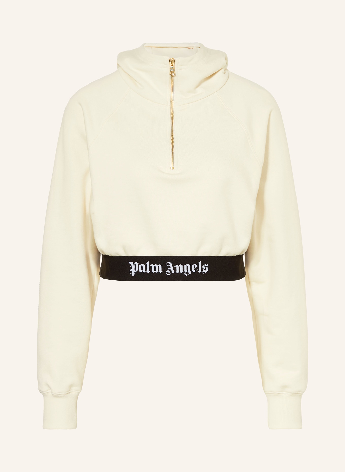 Palm Angels Cropped hoodie, Color: ECRU (Image 1)