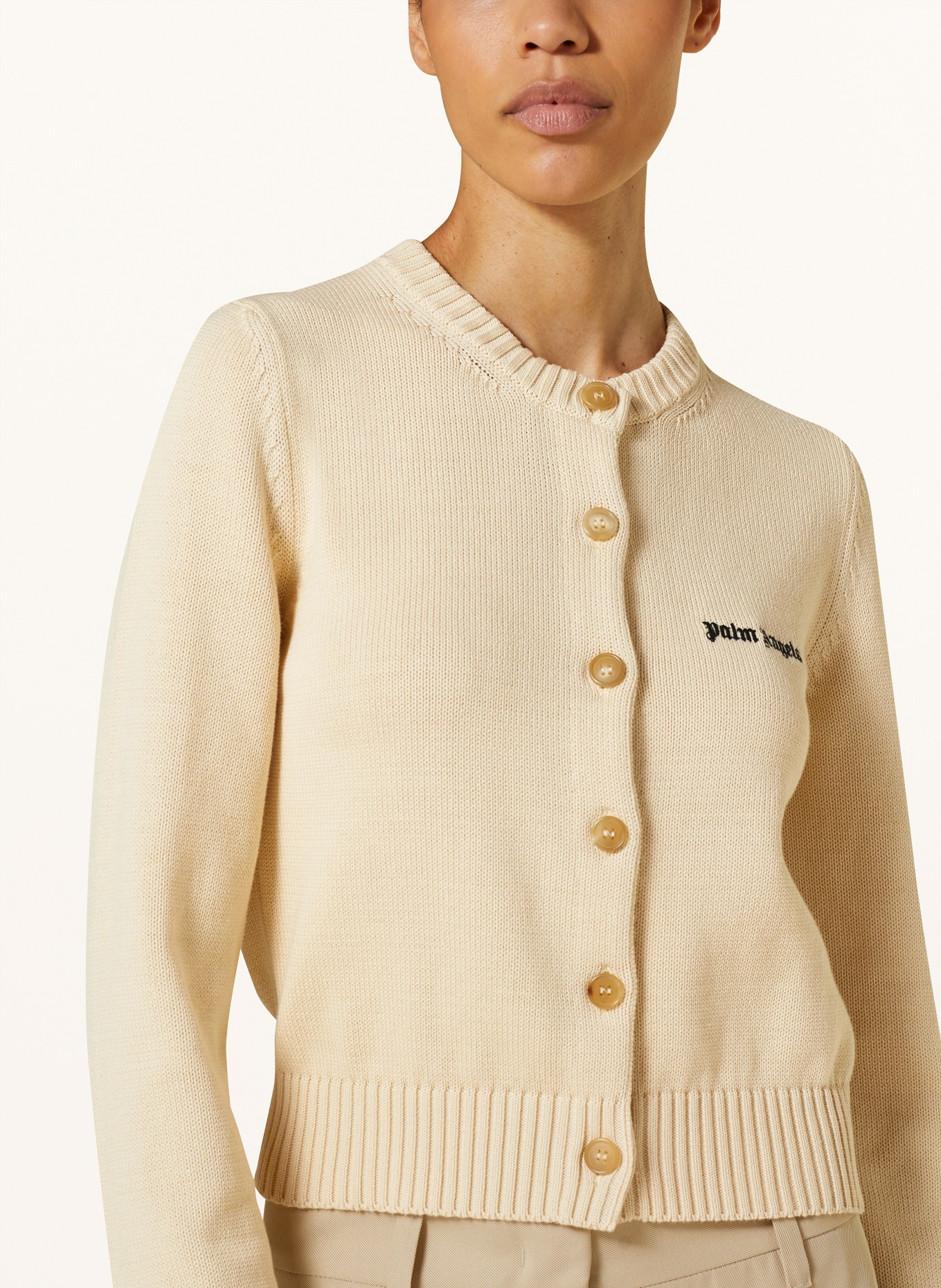 Palm Angels Cardigan, Color: LIGHT YELLOW (Image 4)