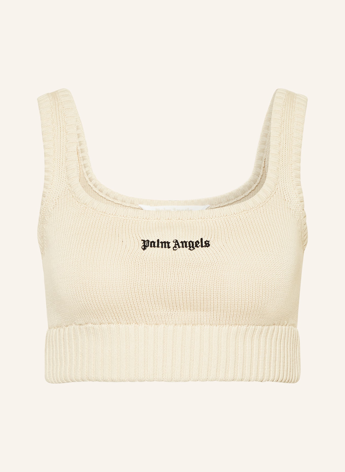 Palm Angels Cropped knit top, Color: CREAM (Image 1)