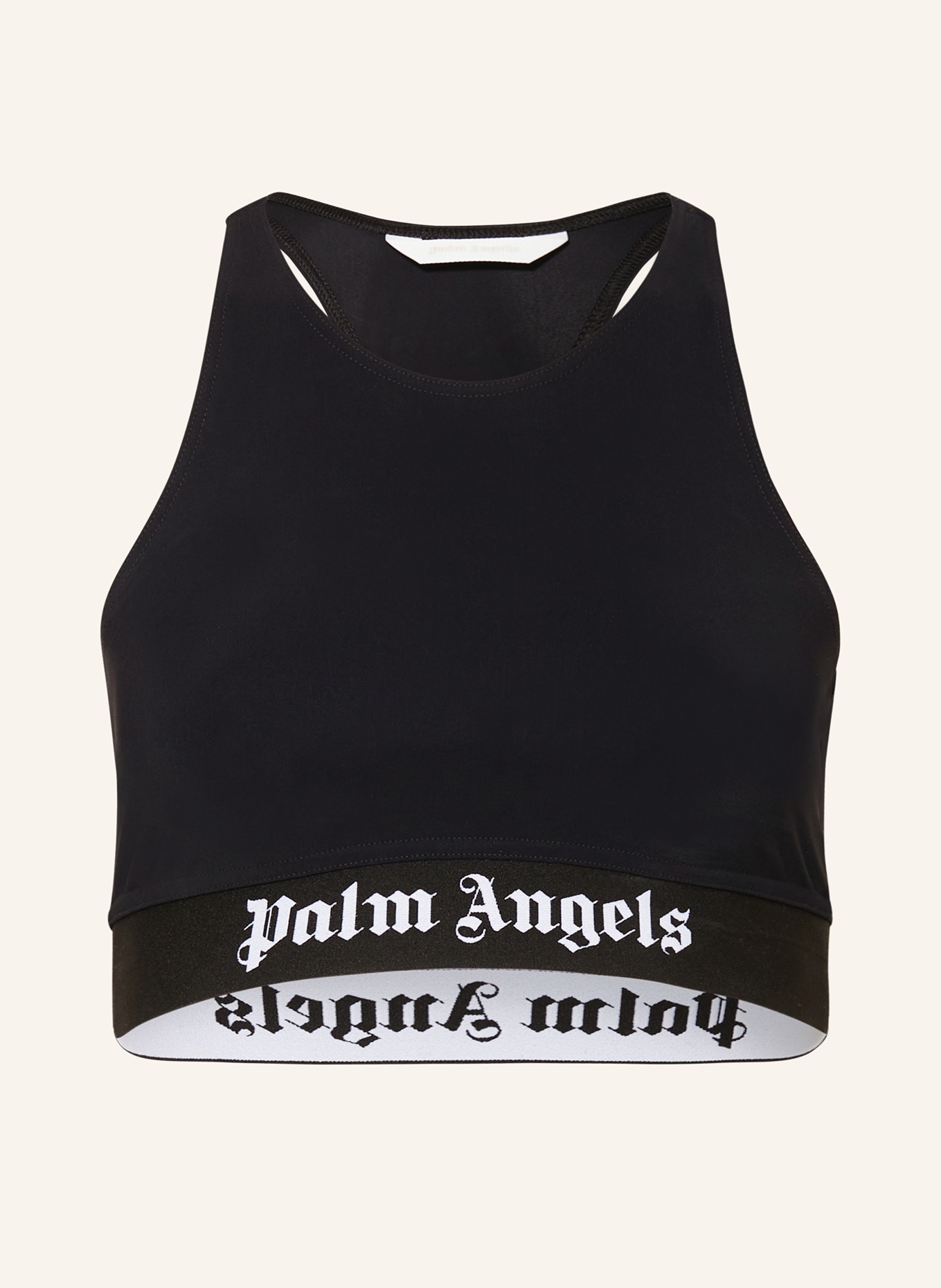 Palm Angels Cropped top, Color: BLACK/ WHITE (Image 1)