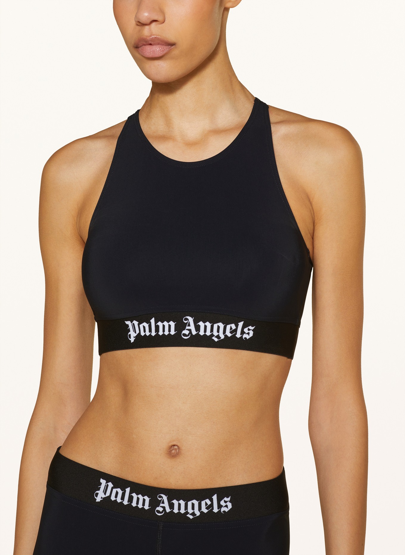 Palm Angels Cropped top, Color: BLACK/ WHITE (Image 4)