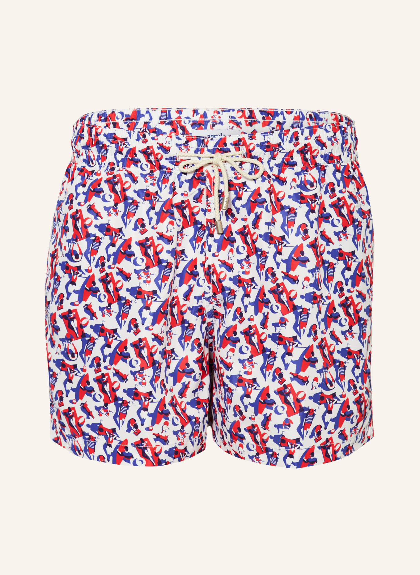 arrels BARCELONA Swim shorts RED RUSH HOUR × MALIKA FAVRE, Color: WHITE/ RED/ BLUE (Image 1)