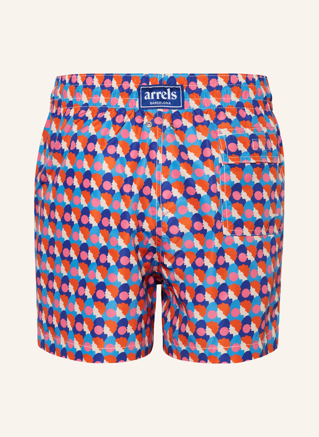 arrels BARCELONA Swim shorts PINK BUBBLEGUM × OLIMPIA ZAGNOLI, Color: LIGHT BLUE/ ORANGE/ BLUE (Image 2)
