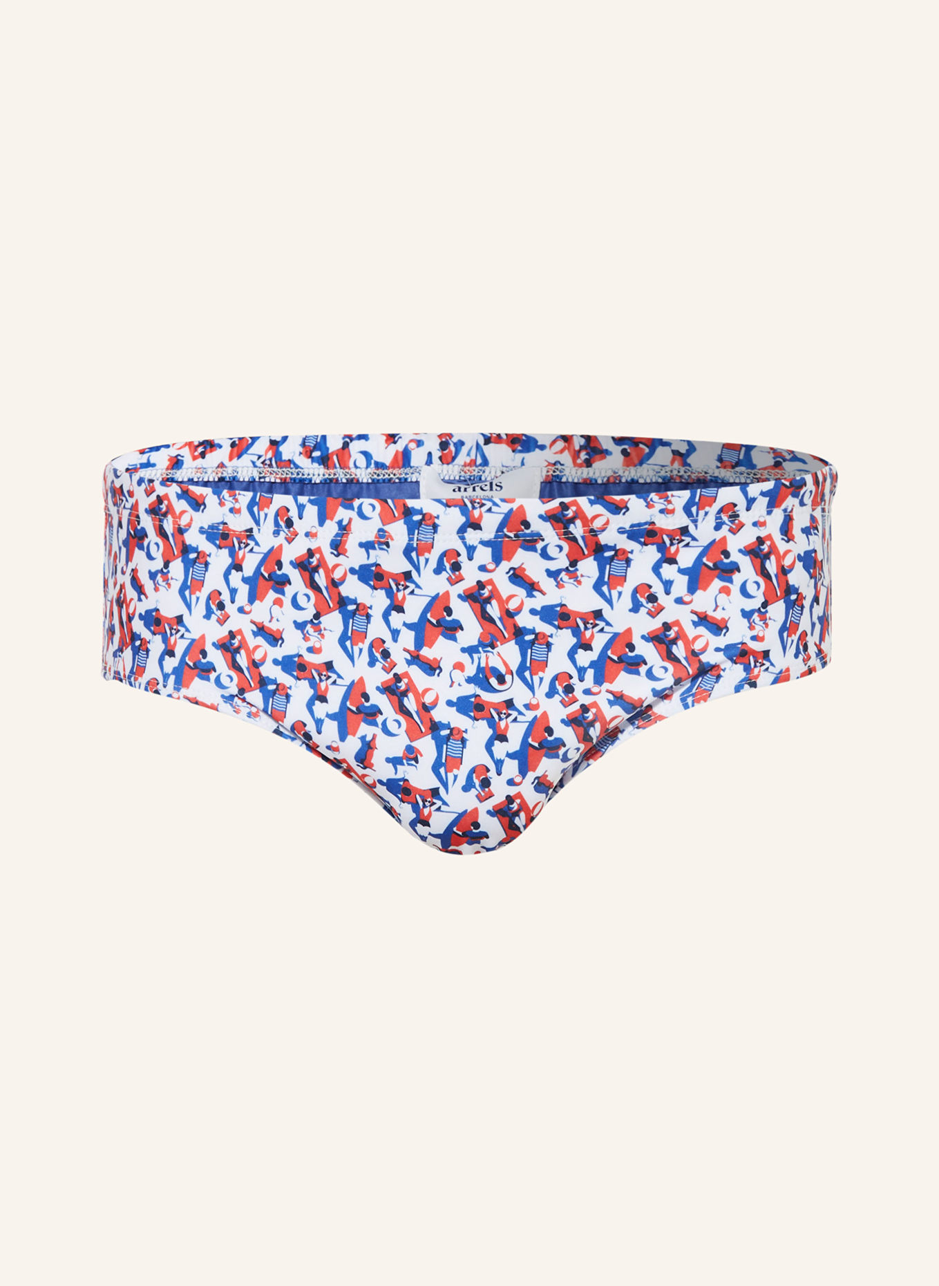arrels BARCELONA Swim brief RED RUSH HOUR × MALIKA FAVRE, Color: WHITE/ BLUE/ RED (Image 1)
