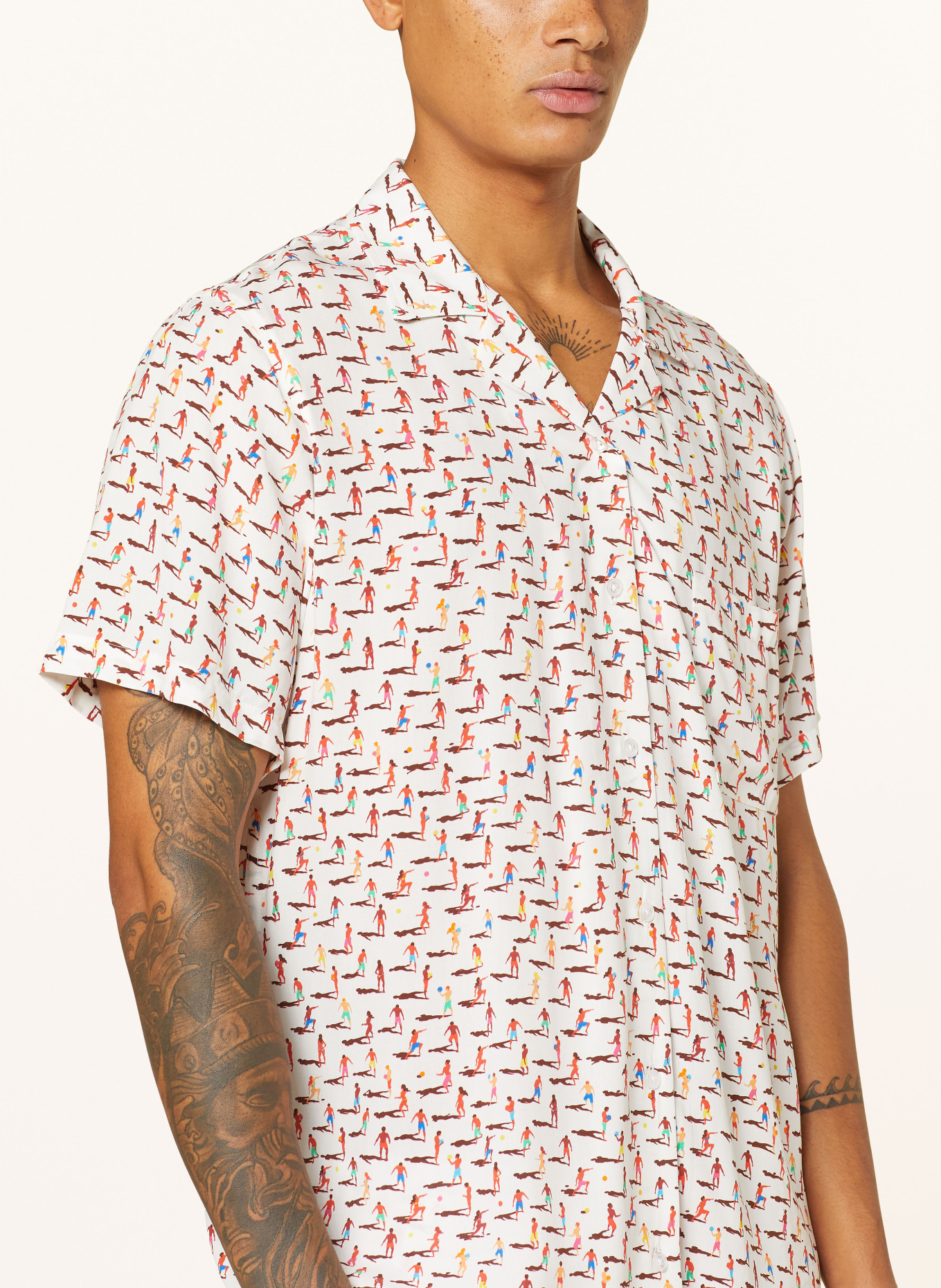 arrels BARCELONA Koszula z klapami ALTHINIA × MALIKA FAVRE comfort fit, Kolor: BIAŁY (Obrazek 4)