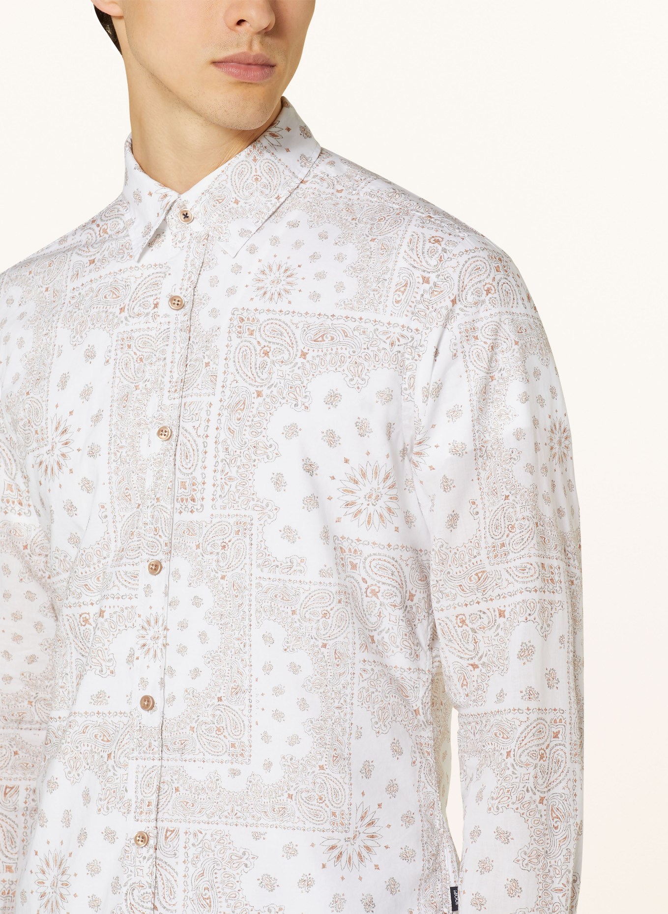 JOOP! JEANS Shirt HANSON modern fit, Color: WHITE/ BROWN (Image 4)