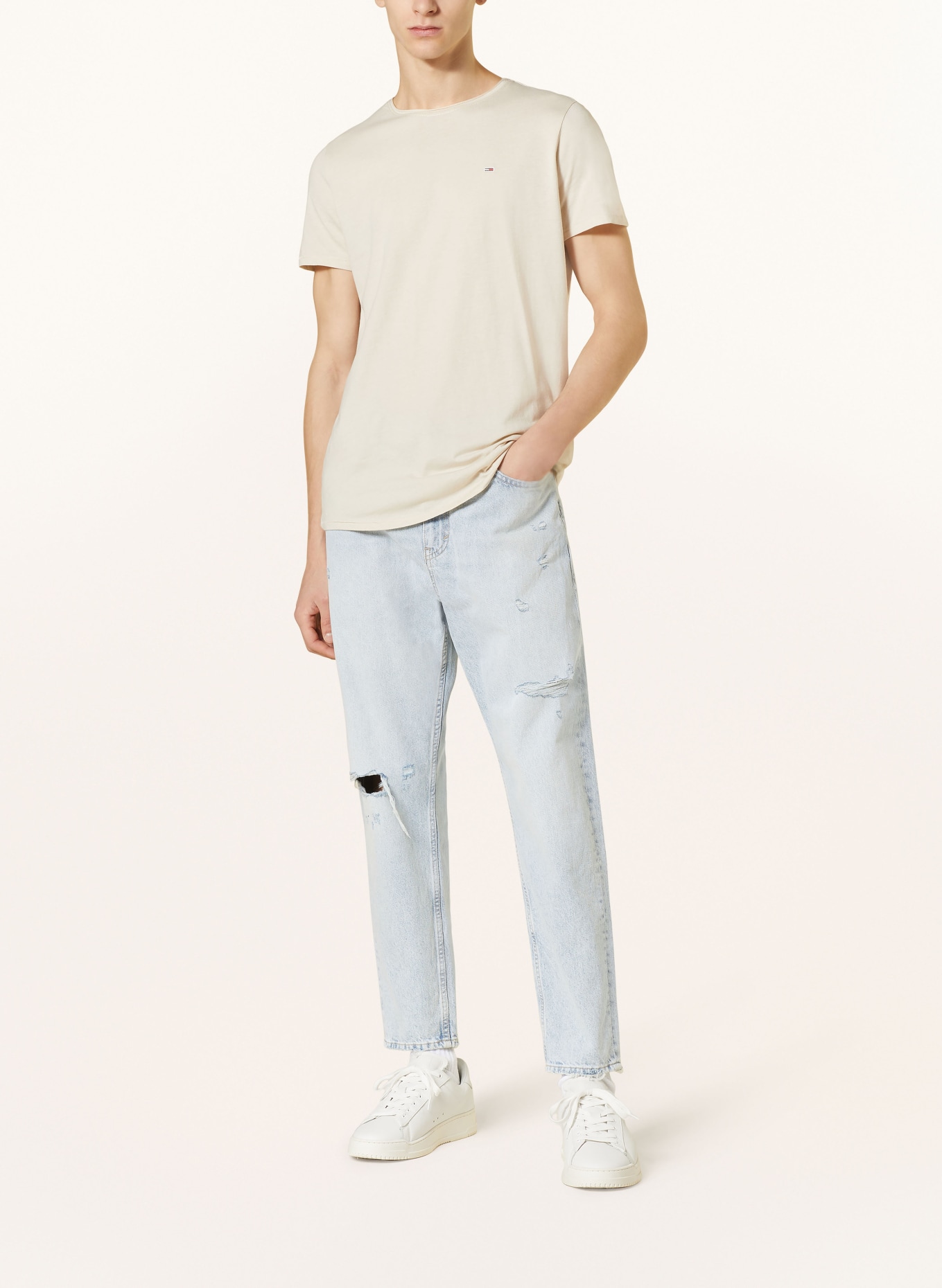 TOMMY JEANS T-Shirt: BEIGE