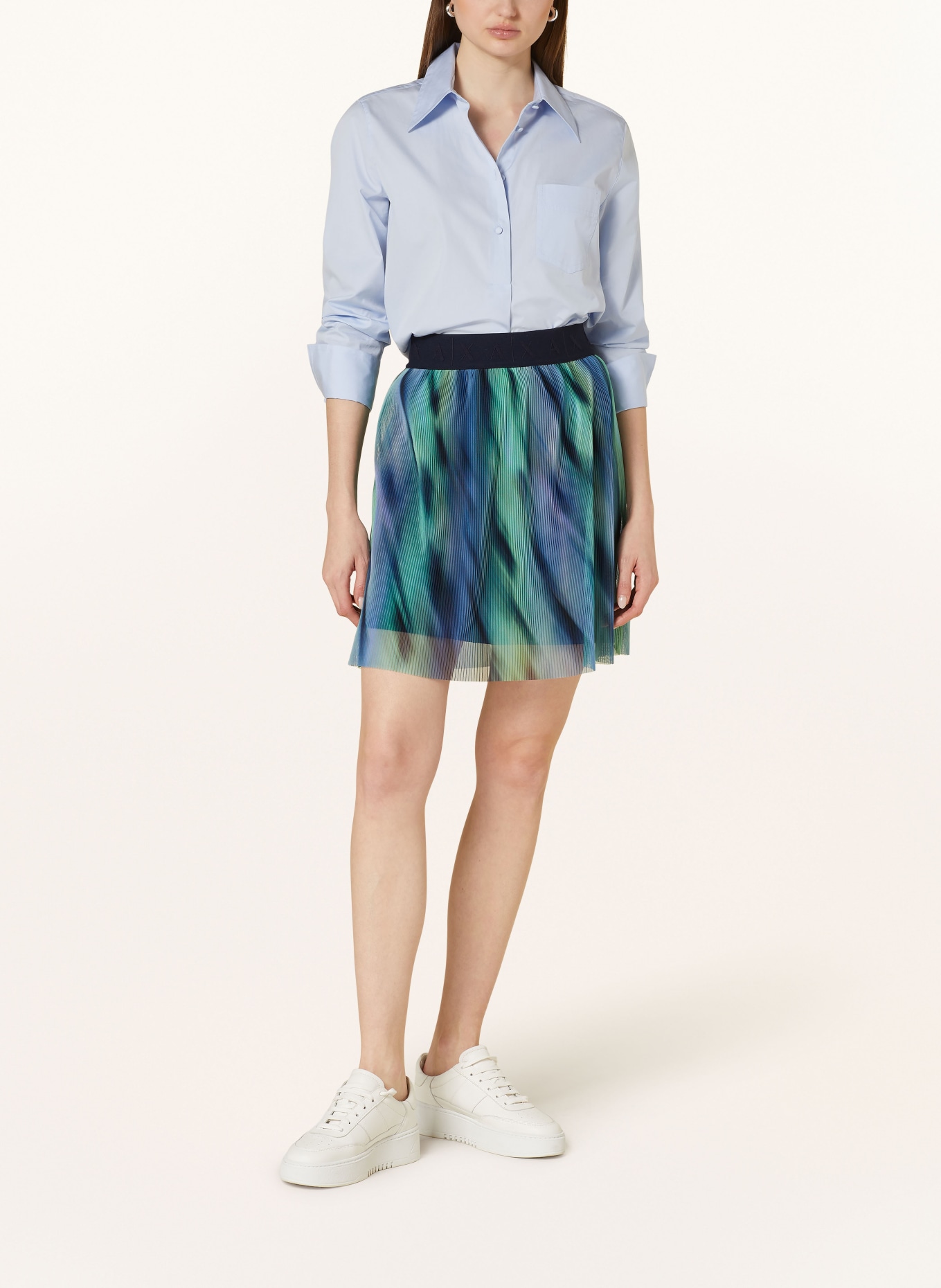 ARMANI EXCHANGE Pleated skirt, Color: GREEN/ BLUE (Image 2)