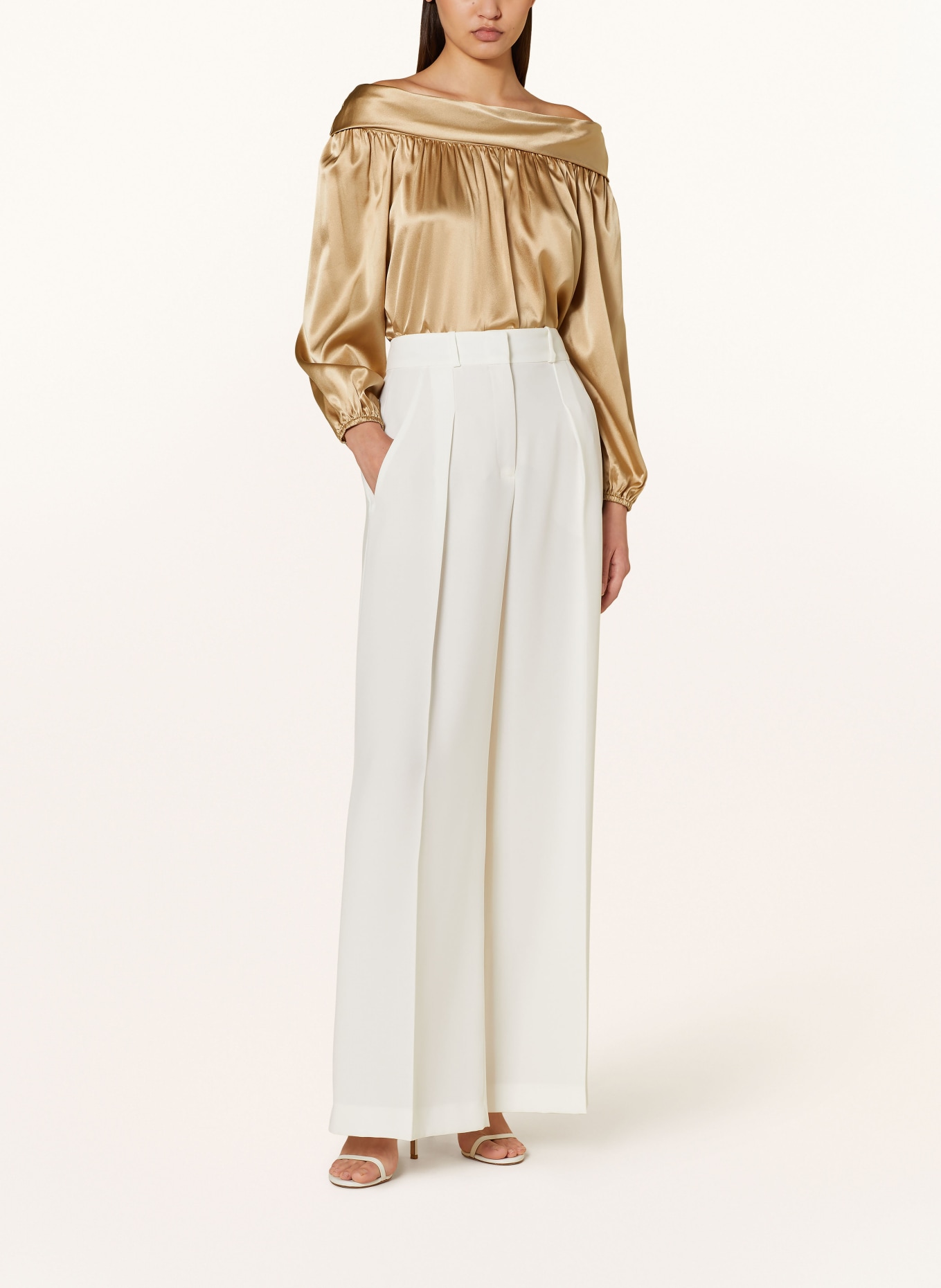 van Laack Off-the-shoulder blouse GALE made of silk, Color: GOLD (Image 2)