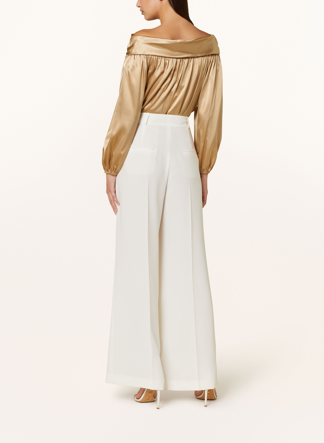 van Laack Off-the-shoulder blouse GALE made of silk, Color: GOLD (Image 3)