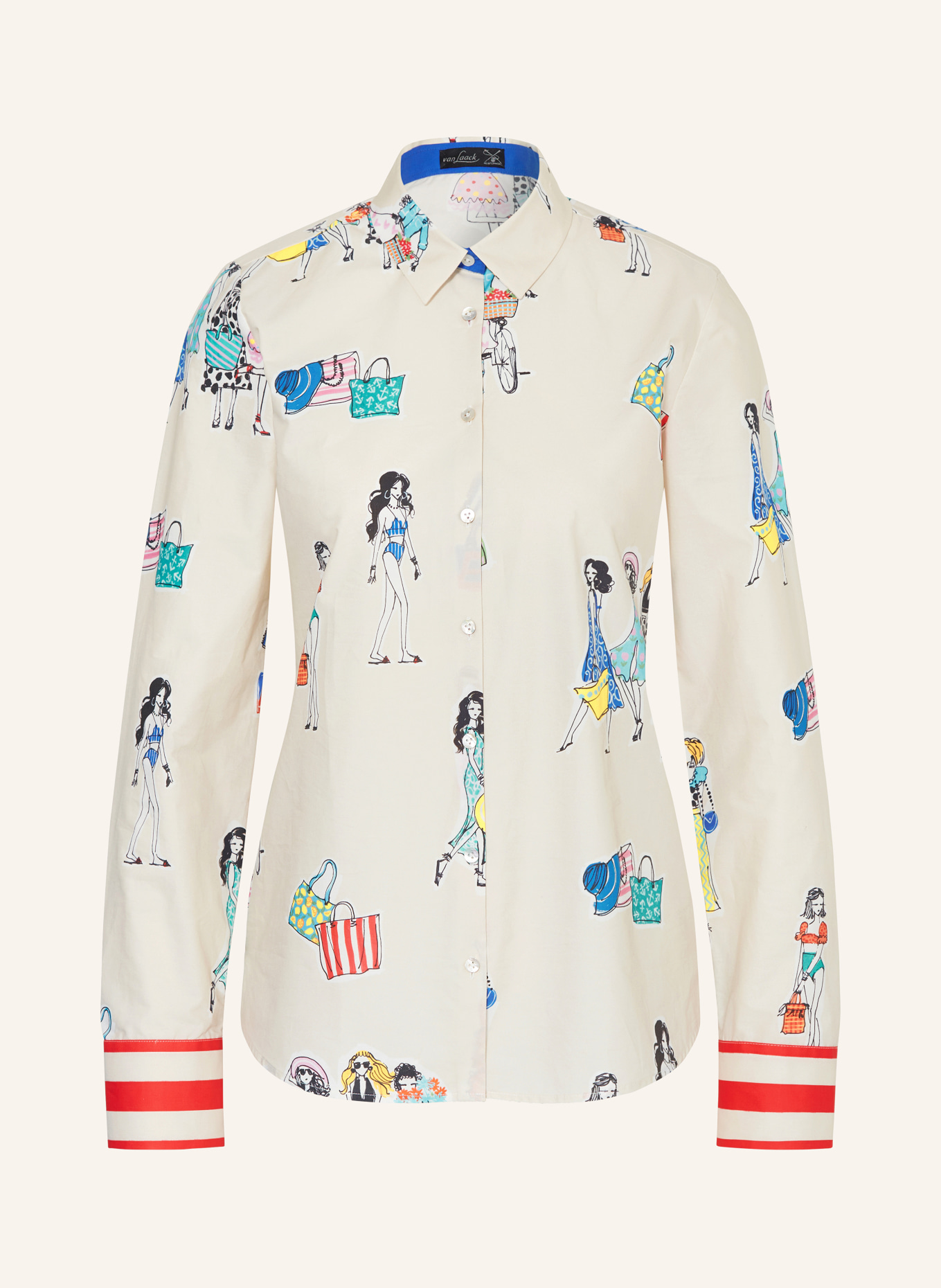 van Laack Shirt blouse CELLA, Color: BEIGE (Image 1)