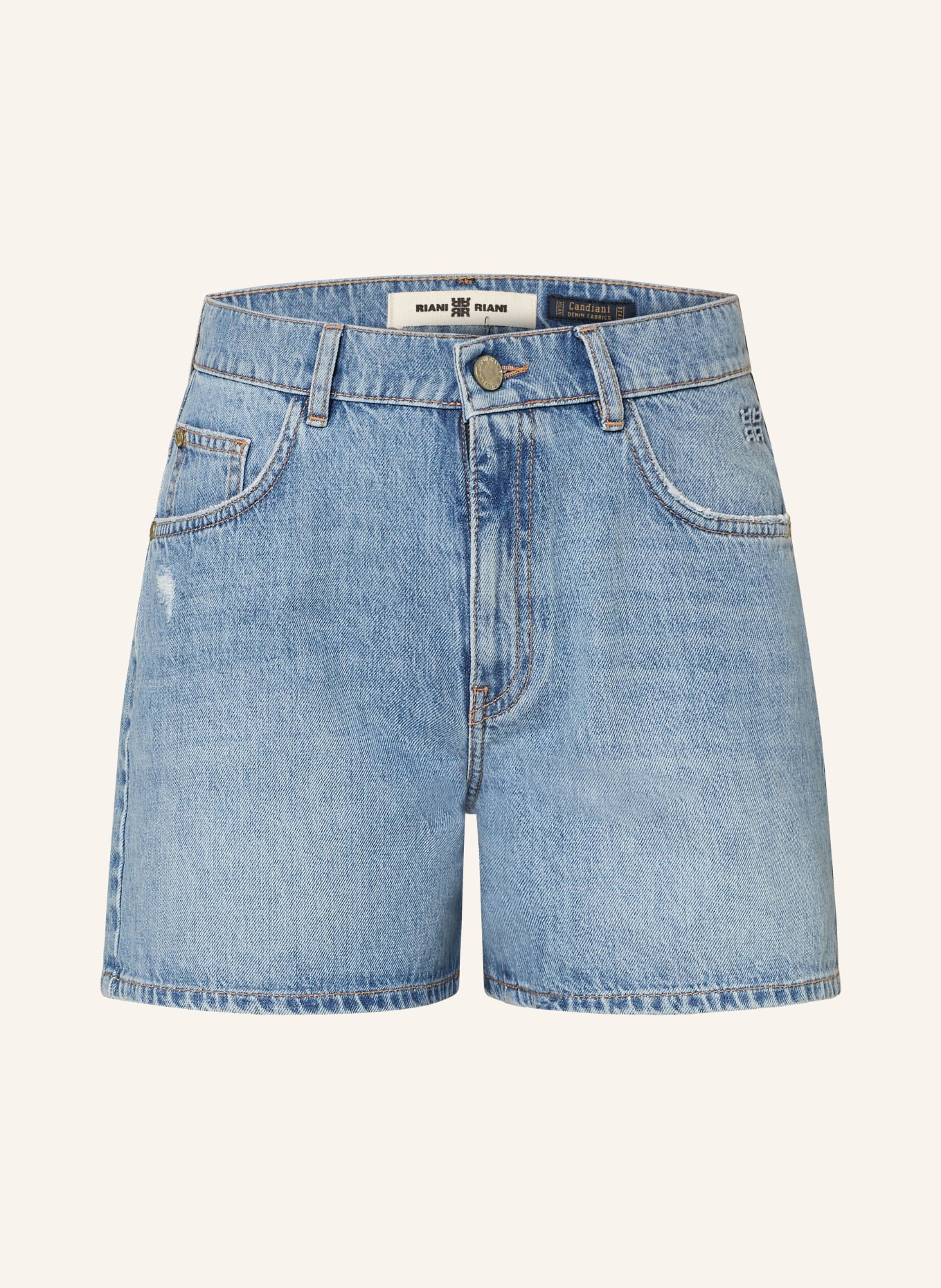 RIANI Jeansshorts, Farbe: 410 bleached blue scratched (Bild 1)