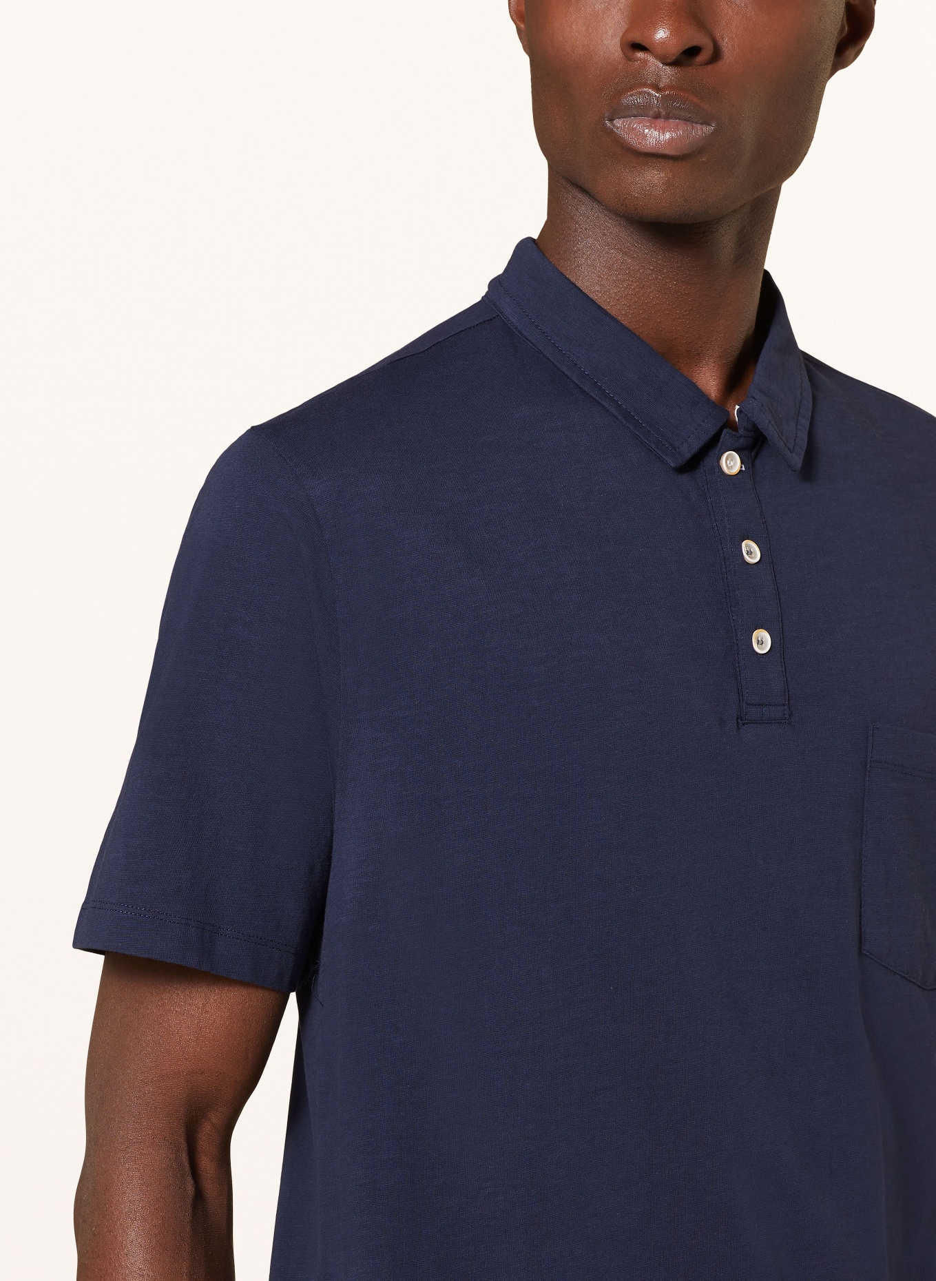 COLOURS & SONS Jersey polo shirt, Color: DARK BLUE (Image 4)