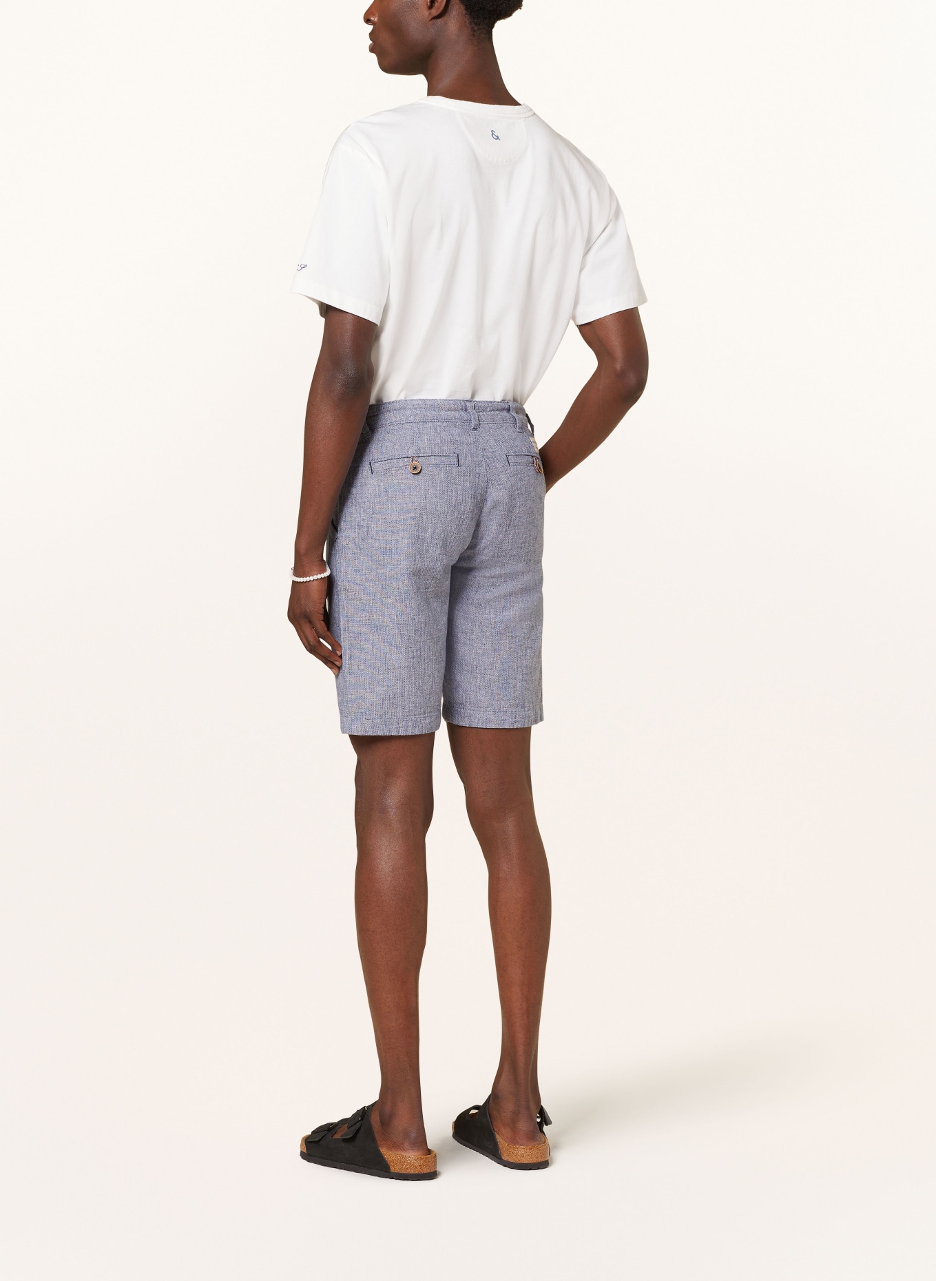 COLOURS & SONS Shorts with linen, Color: BLUE (Image 3)