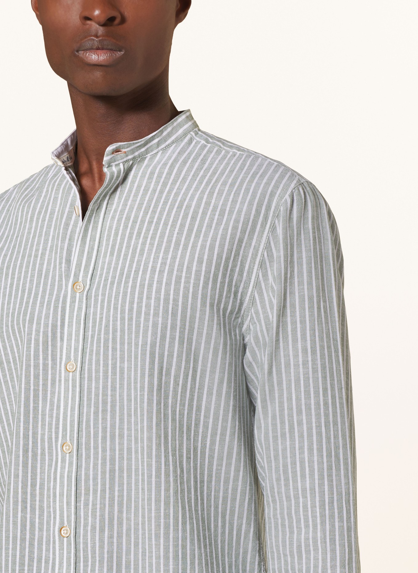 COLOURS & SONS Košile Regular Fit s příměsí lnu, Barva: SVĚTLE ZELENÁ (Obrázek 4)