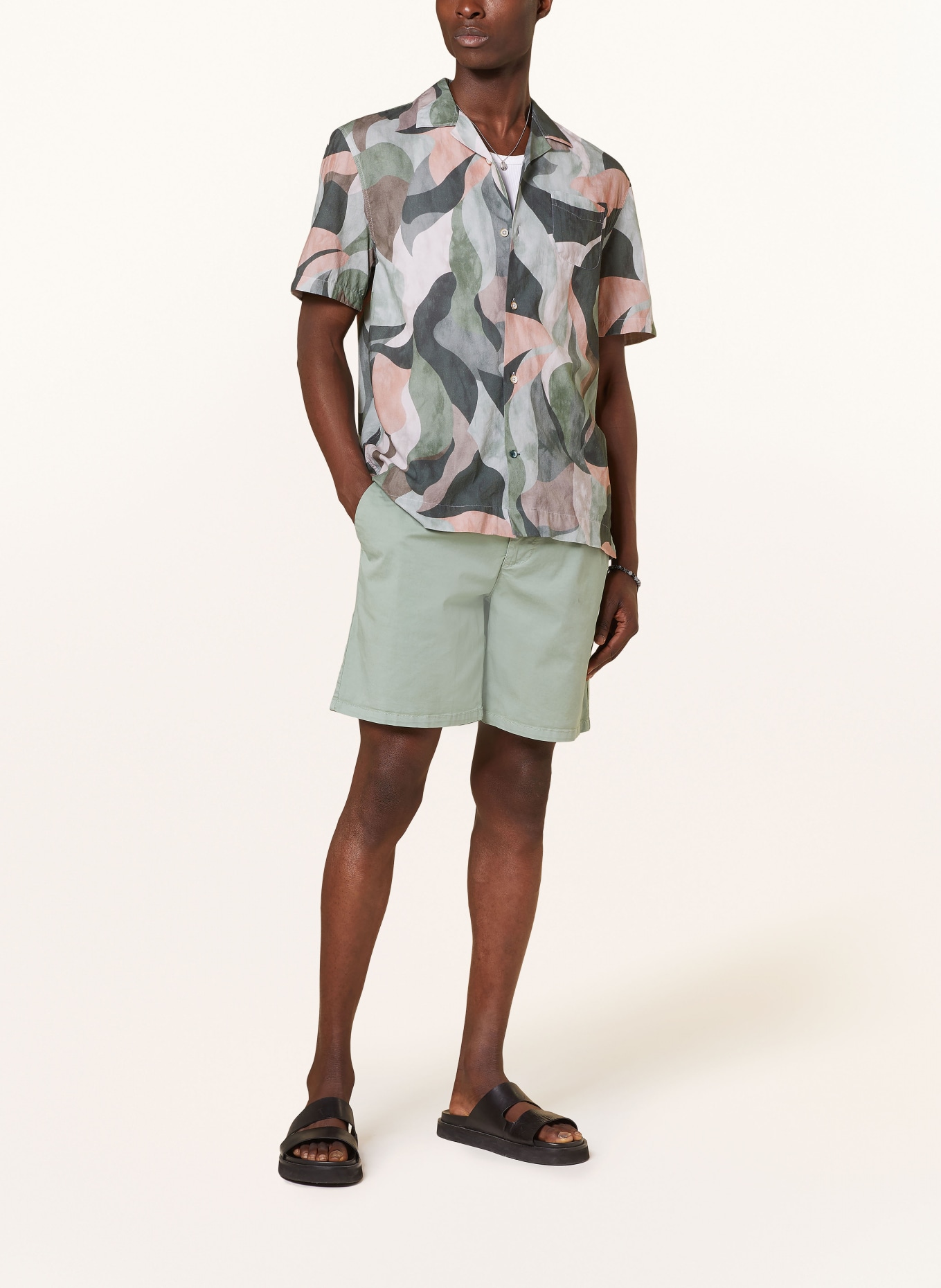 COLOURS & SONS Resorthemd Regular Fit, Farbe: GRÜN/ HELLGRÜN (Bild 2)