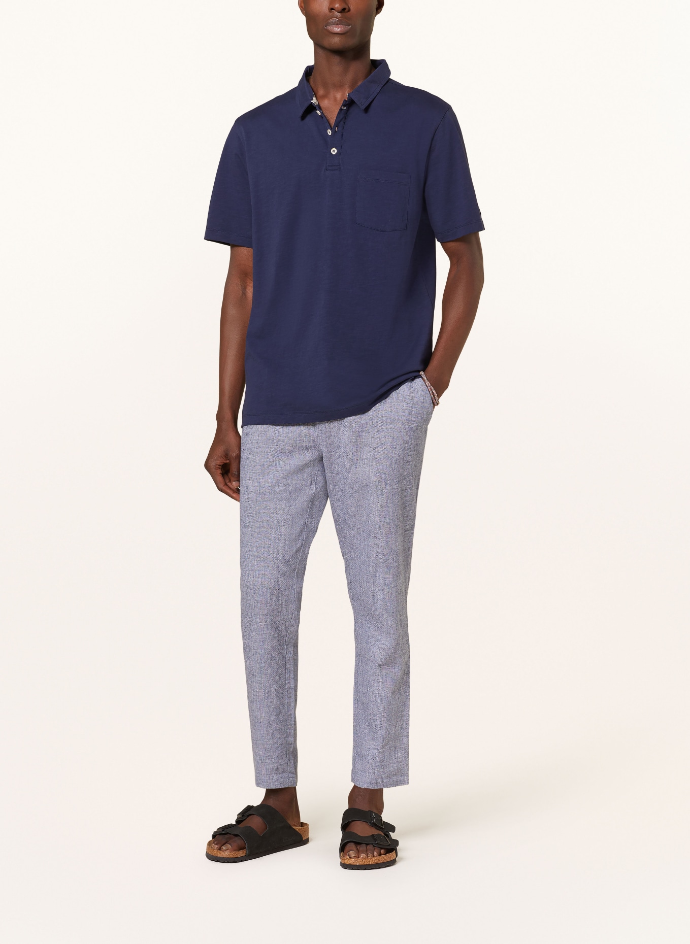 COLOURS & SONS Chinos with linen, Color: BLUE (Image 2)