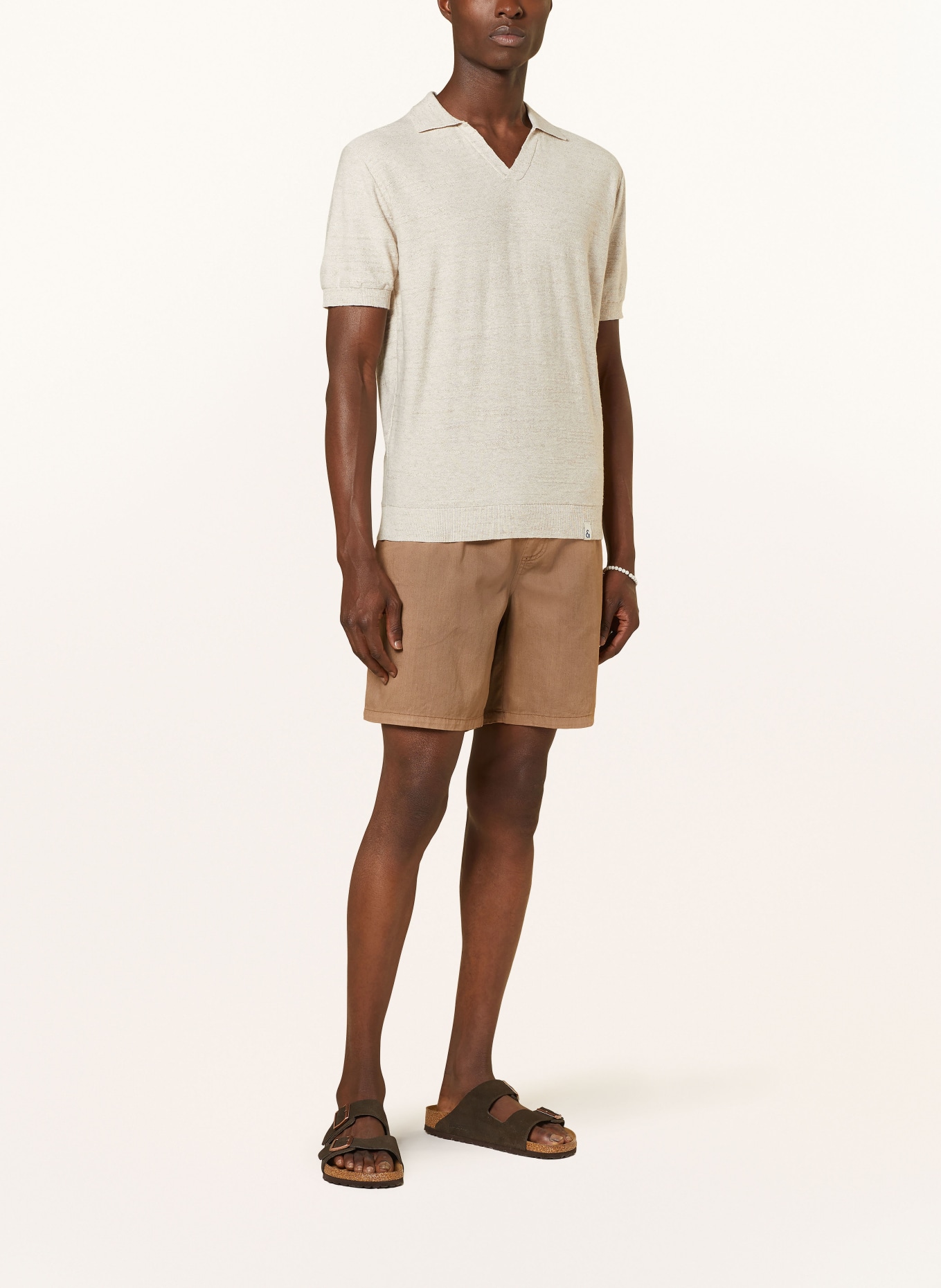 COLOURS & SONS Shorts with linen, Color: BROWN (Image 2)