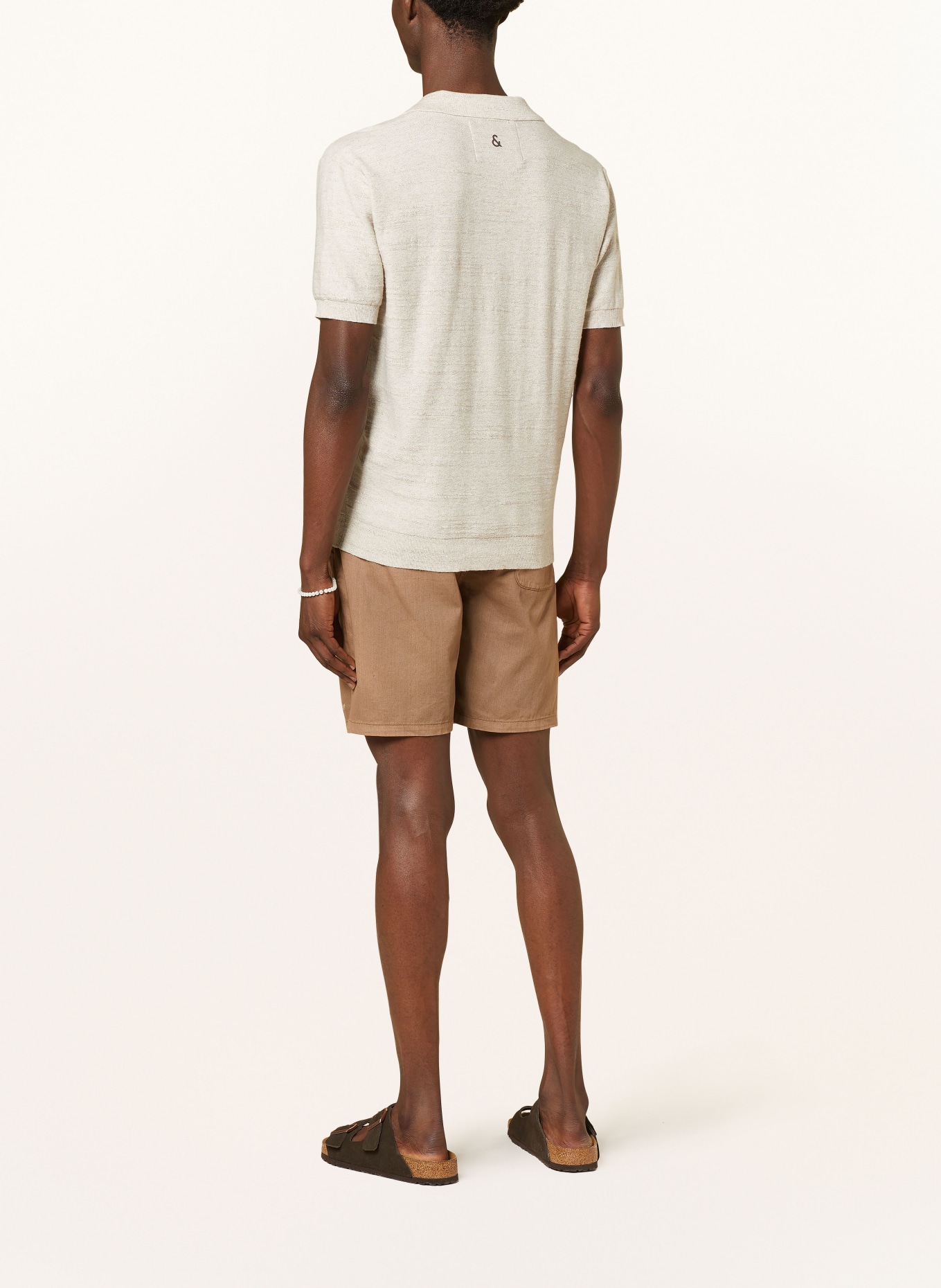 COLOURS & SONS Shorts with linen, Color: BROWN (Image 3)
