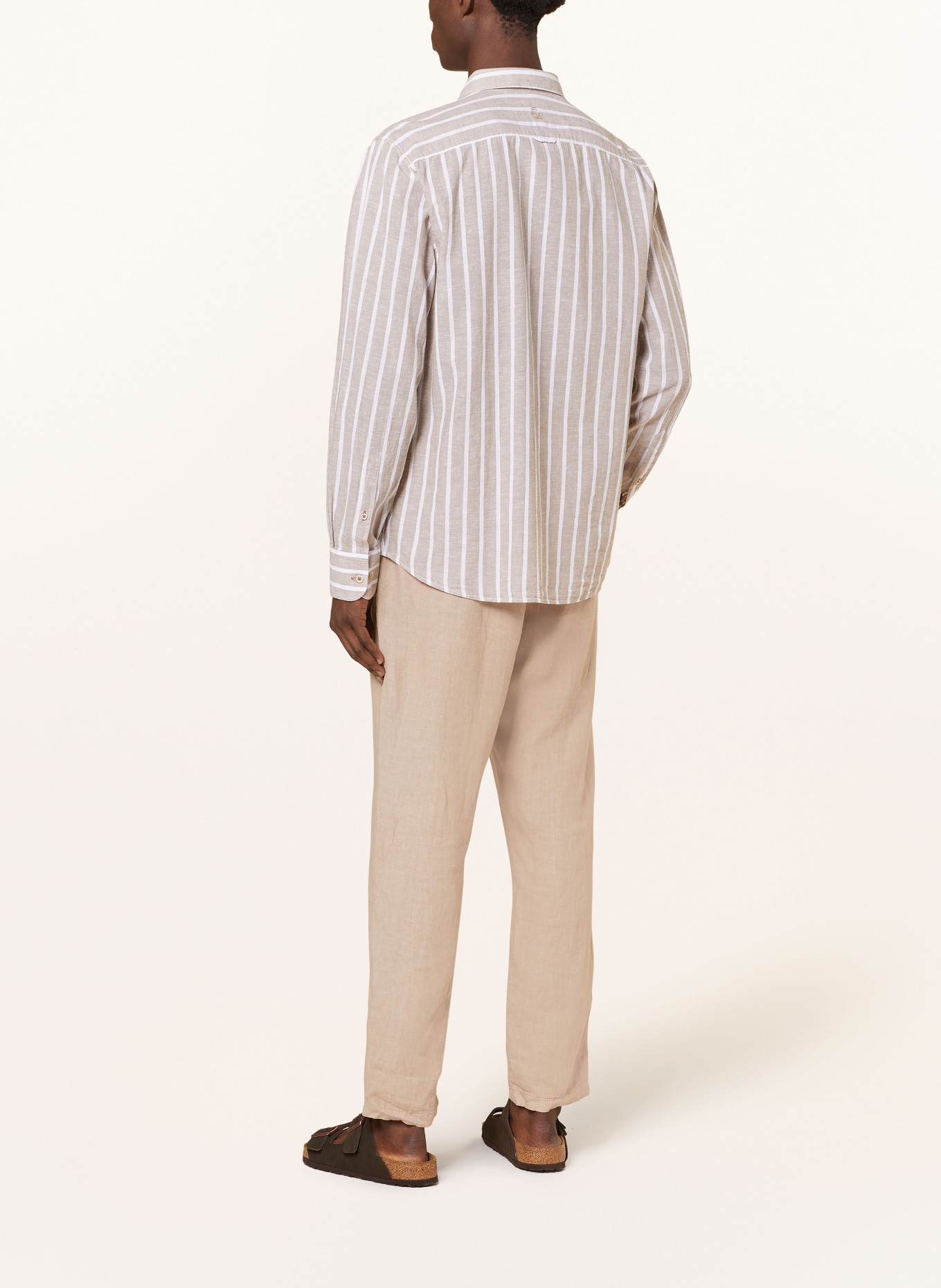 COLOURS & SONS Linen pants in jogger style, Color: BEIGE (Image 3)