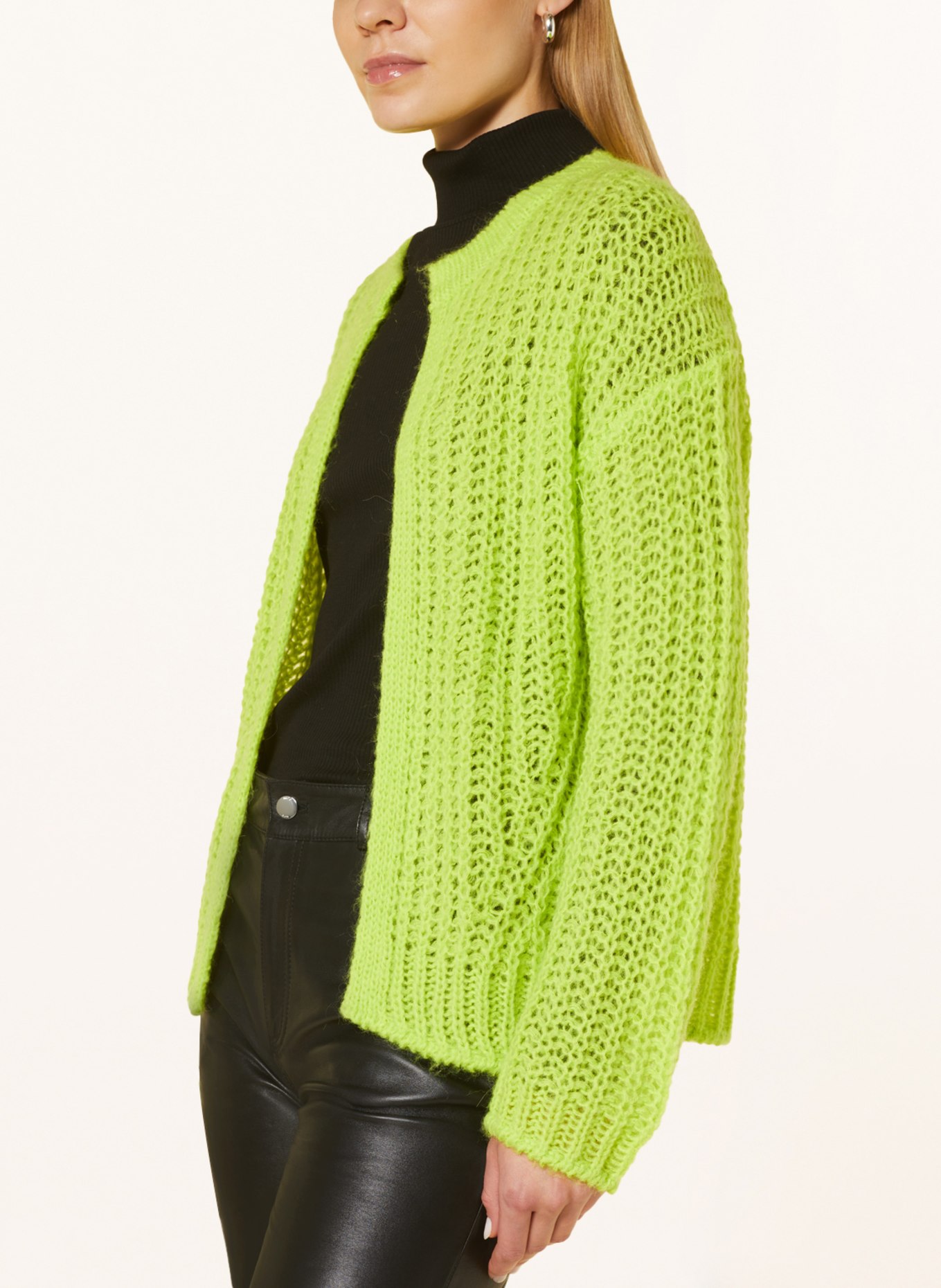 darling harbour Knit cardigan, Color: limettengrün (Image 4)