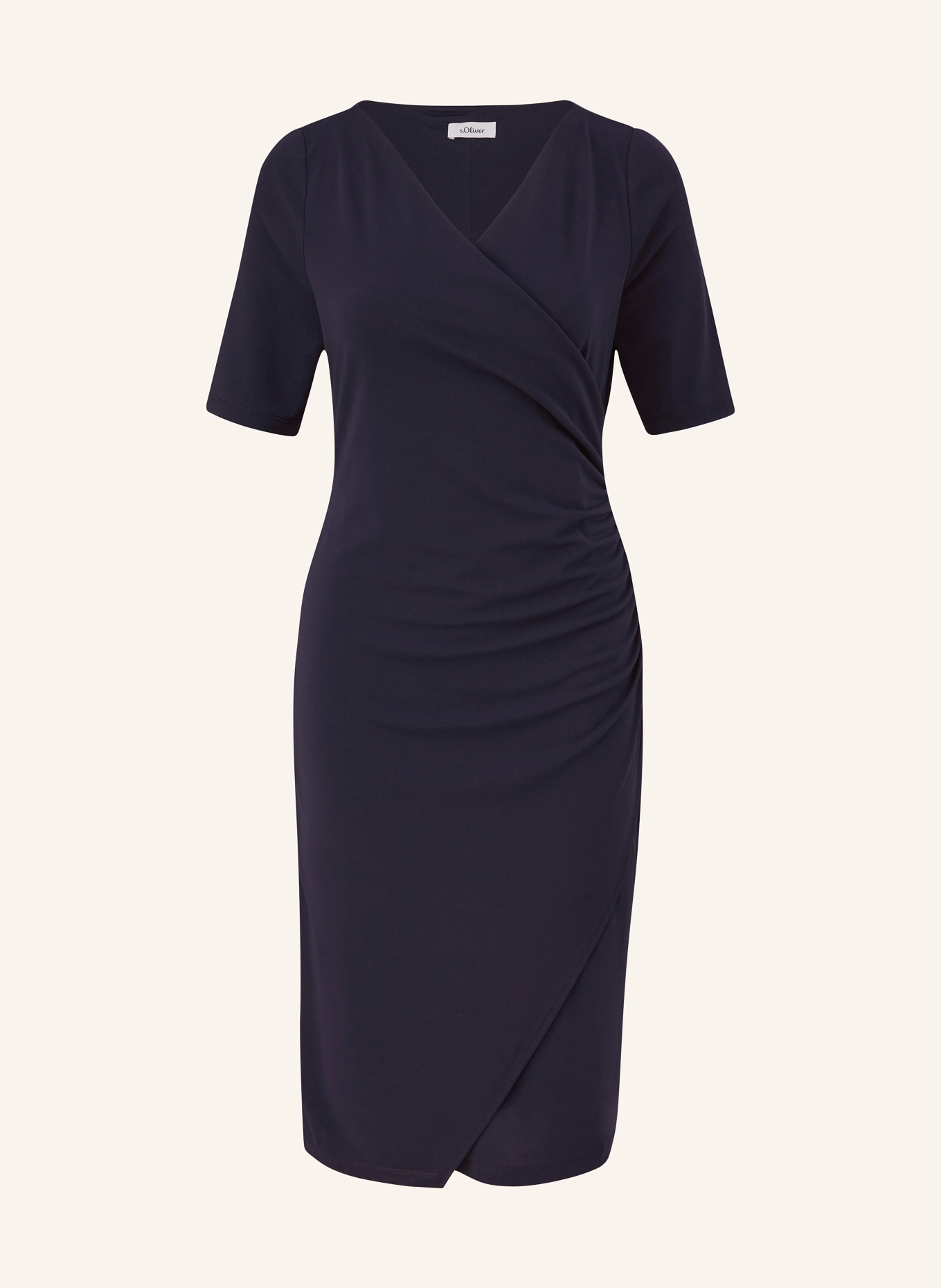s.Oliver BLACK LABEL Pouzdrové šaty z žerzejového materiálu, Barva: TMAVĚ MODRÁ (Obrázek 1)
