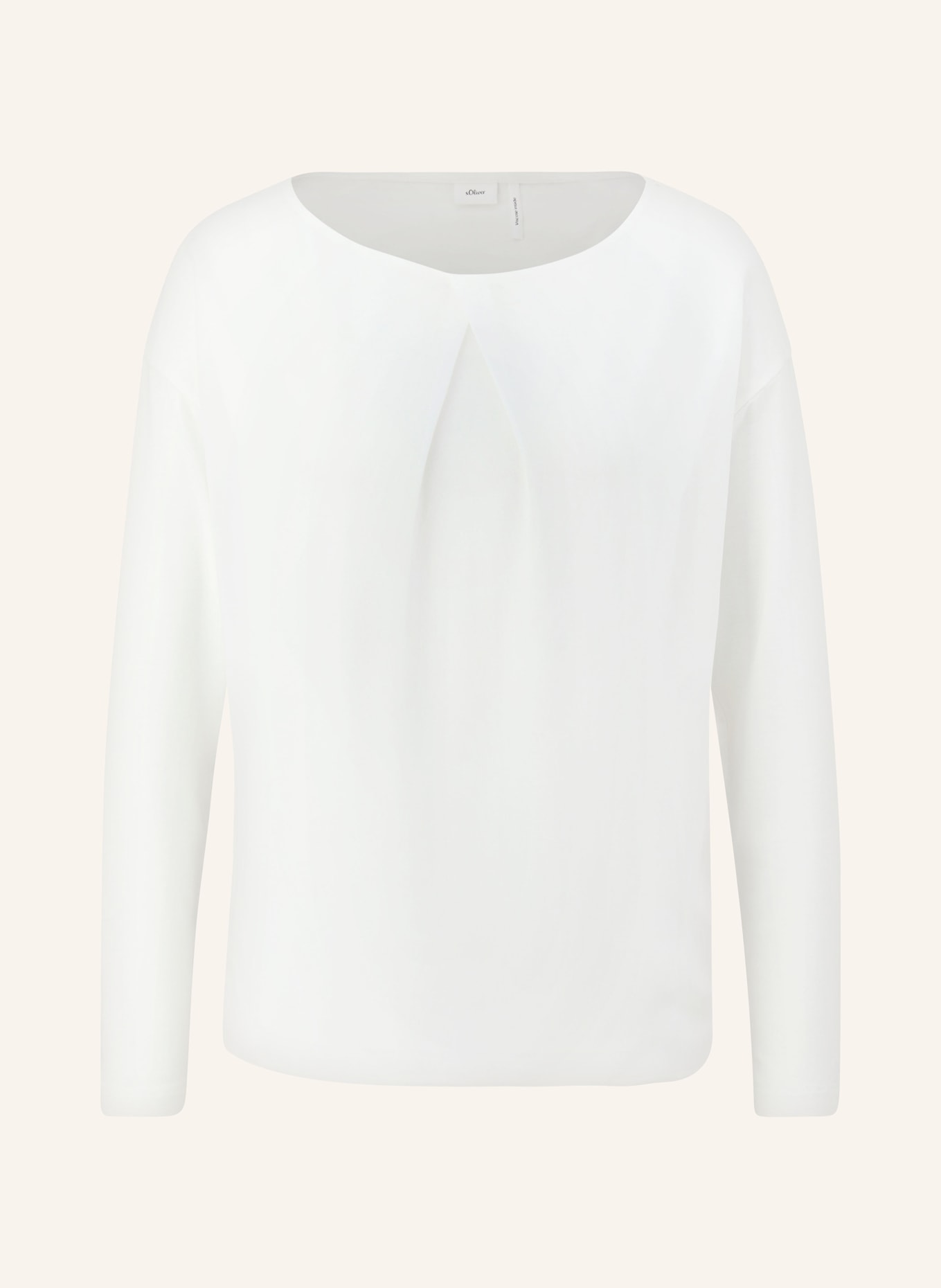 s.Oliver BLACK LABEL Shirt blouse in mixed materials, Color: WHITE (Image 1)