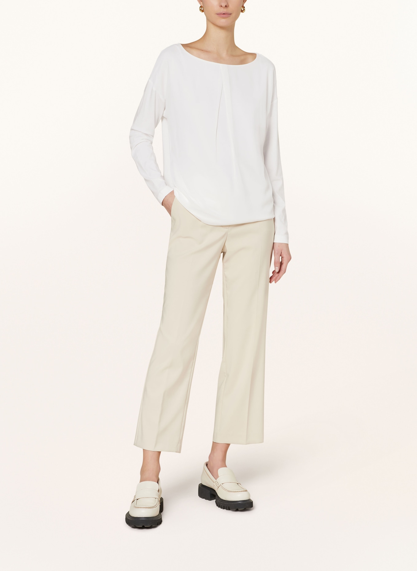 s.Oliver BLACK LABEL Shirt blouse in mixed materials, Color: WHITE (Image 2)