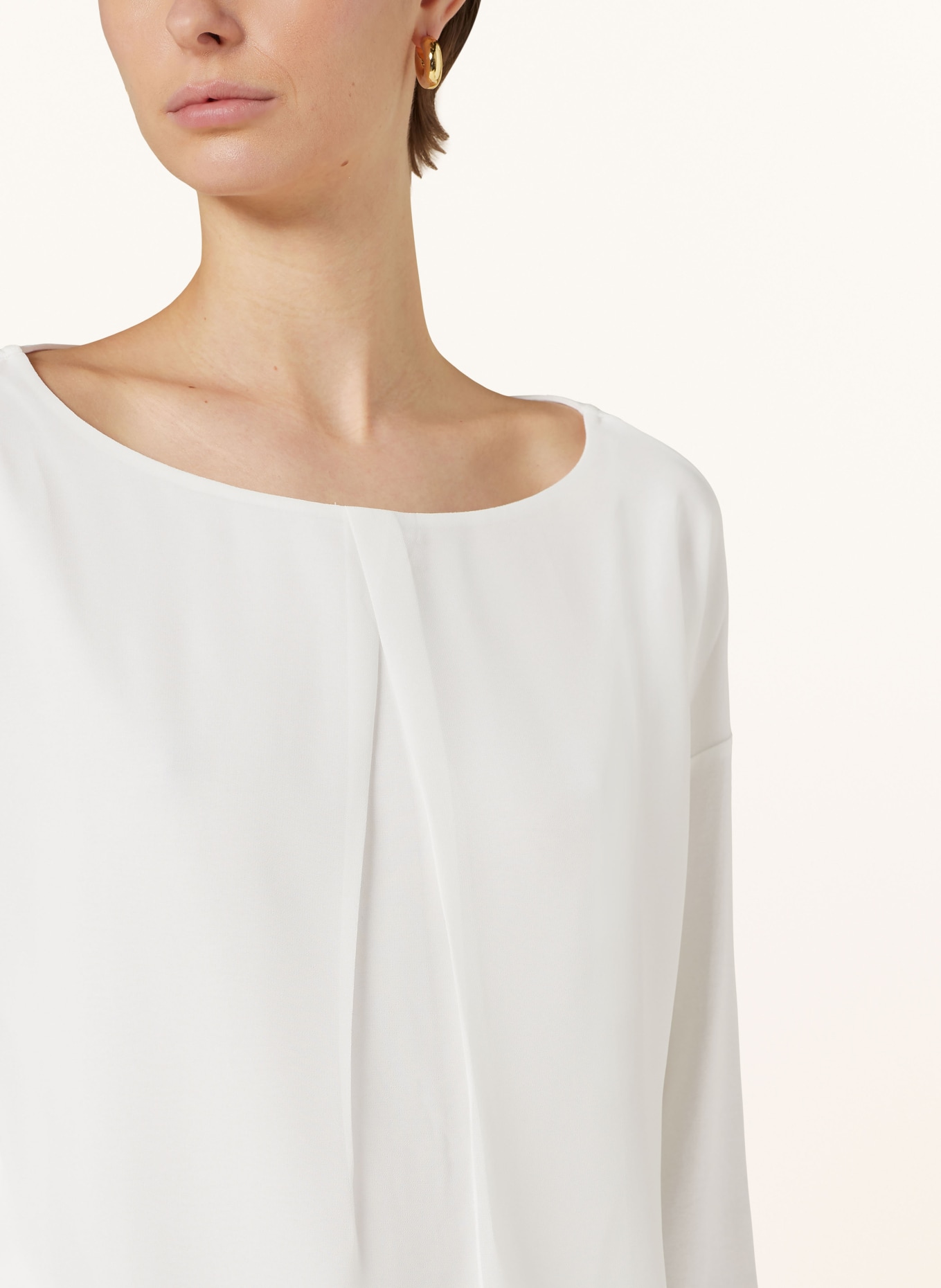 s.Oliver BLACK LABEL Shirt blouse in mixed materials, Color: WHITE (Image 4)